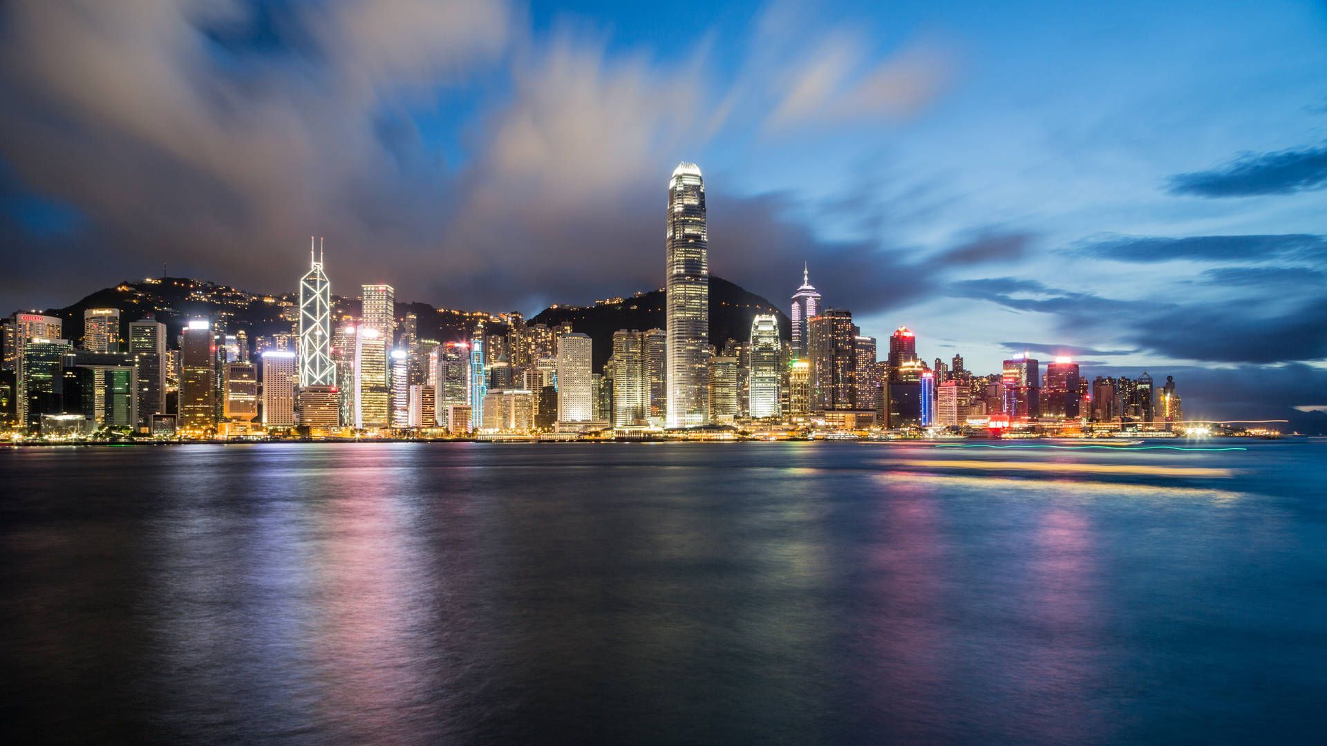 1920x1080 Hong Kong Victoria Harbour Wallpaper
