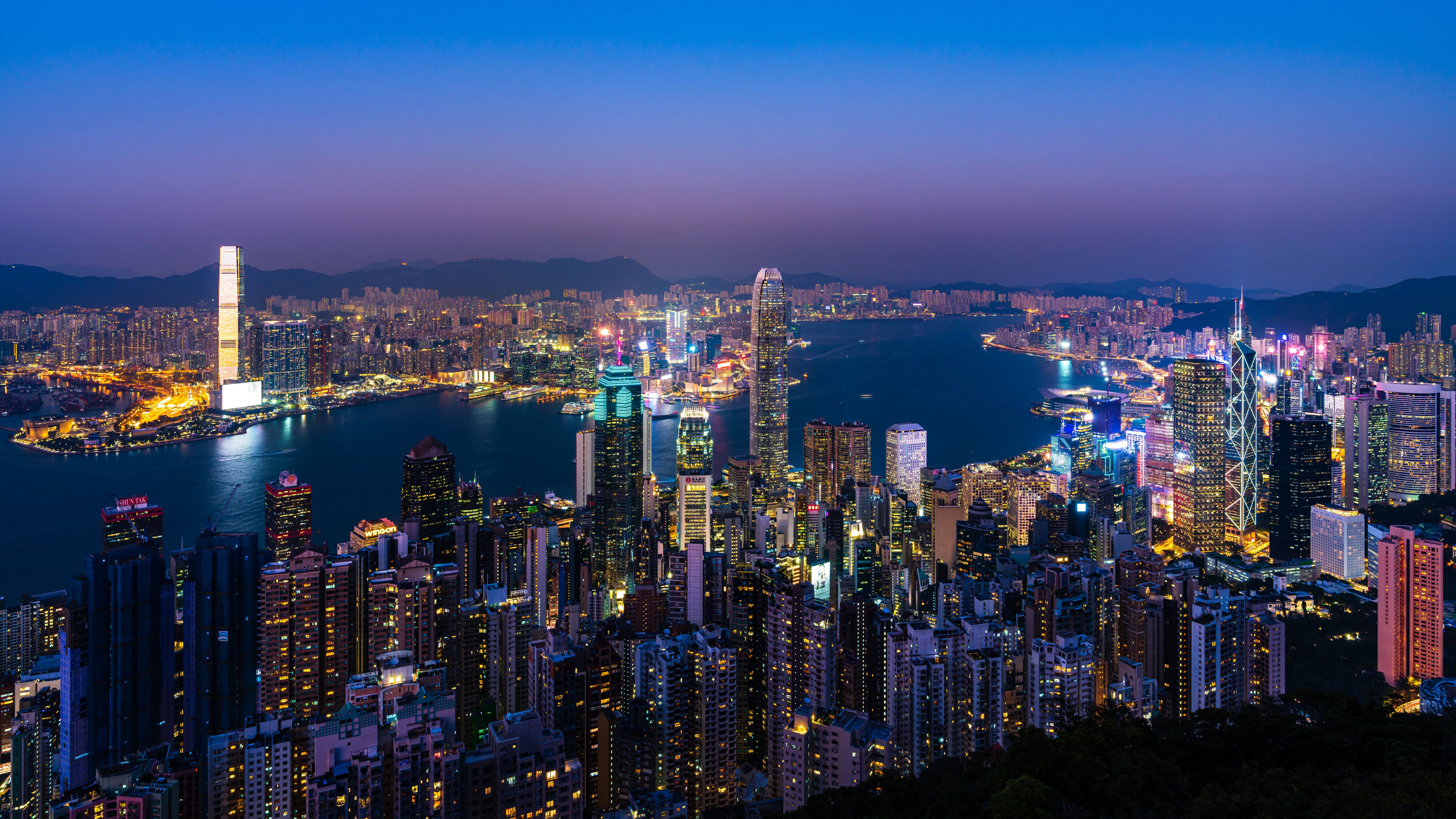 6144x3456 Victoria Harbour Wallpaper 4K, Hong