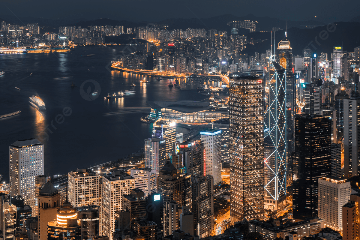 1200x800 Night View Of Victoria Harbour Hong