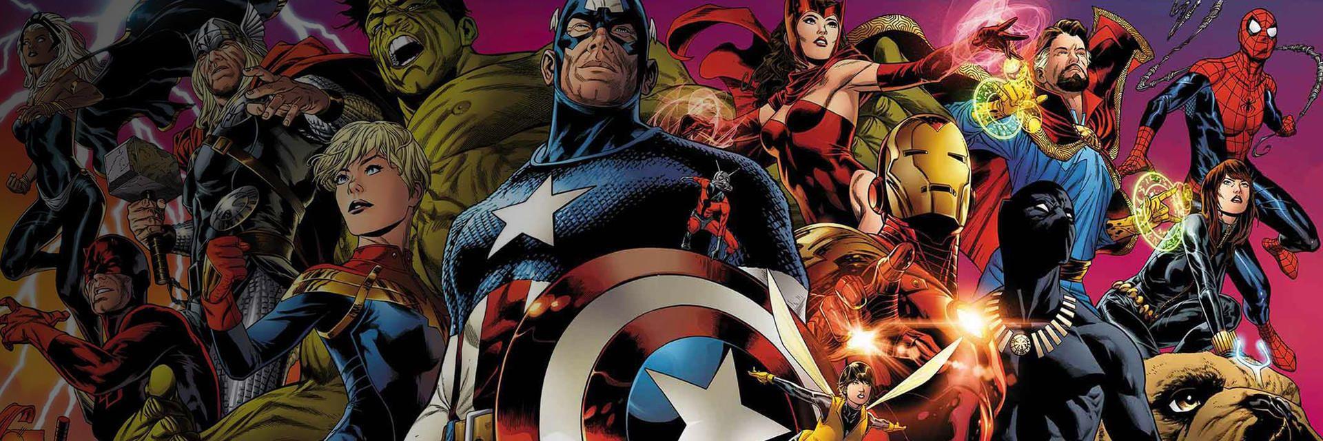 1920x640 Cartoons Marvel Characters Fighters Simple Background