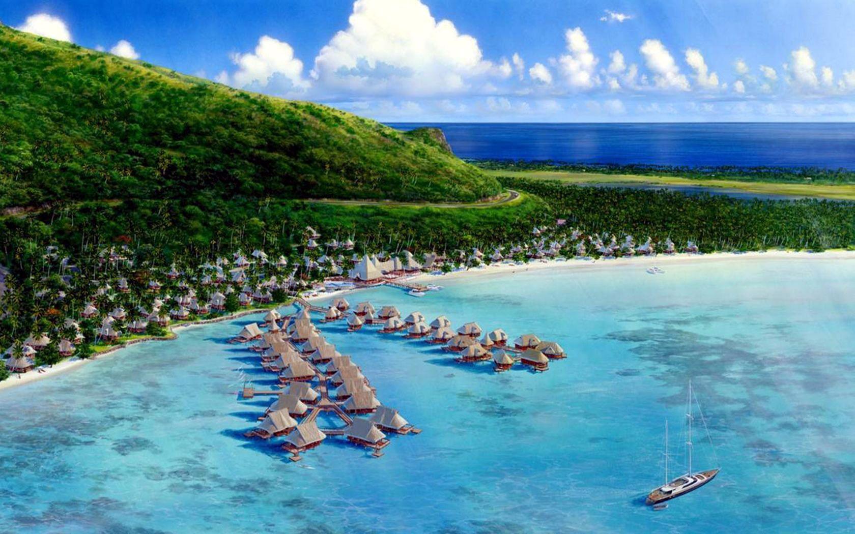 1680x1050 YouWall Tahiti Wallpaper wallpaperwallpaperfree wallpaper. HD