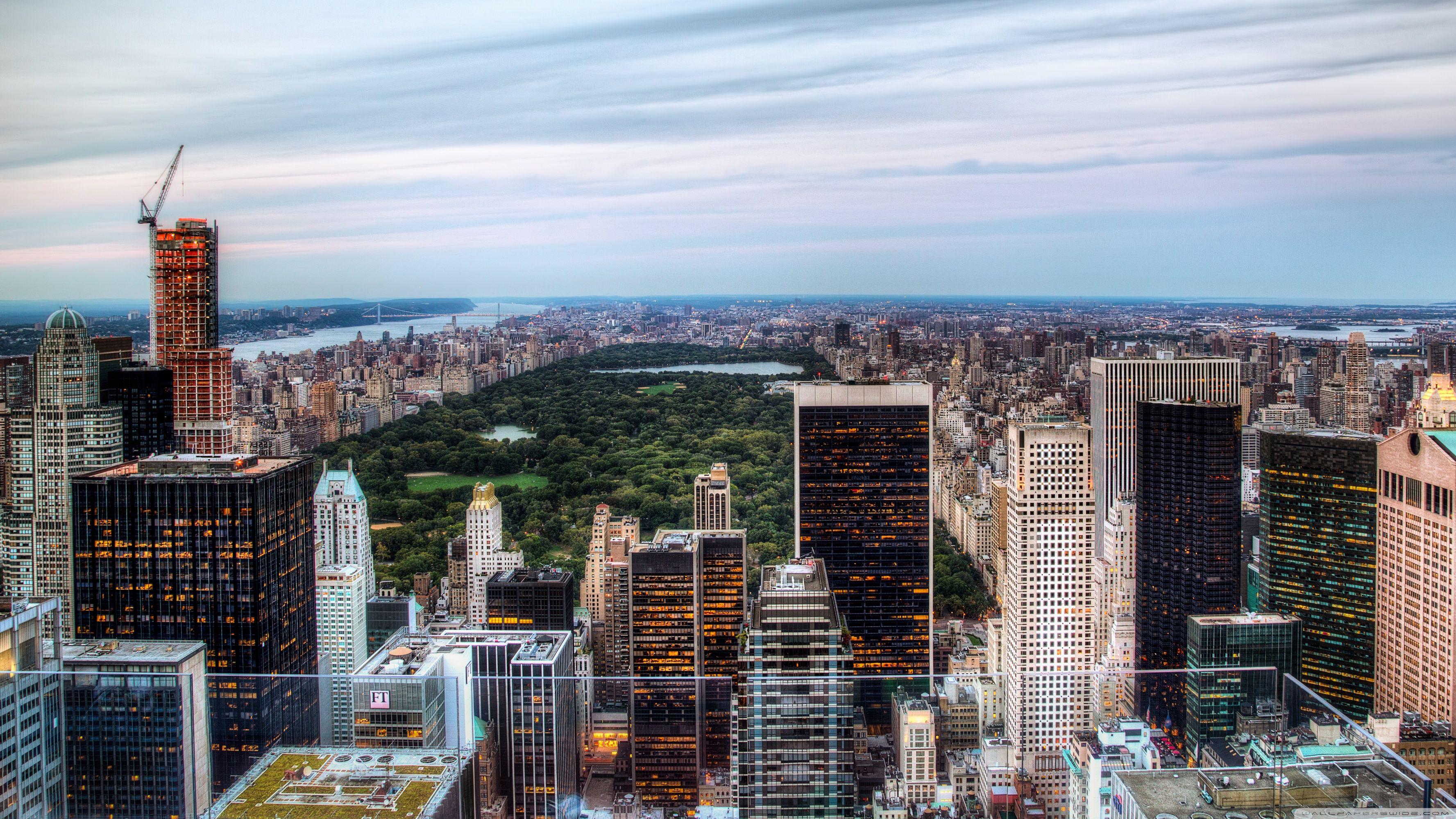 3554x1999 New York City Central Park View ❤ 4K HD Desktop Wallpaper