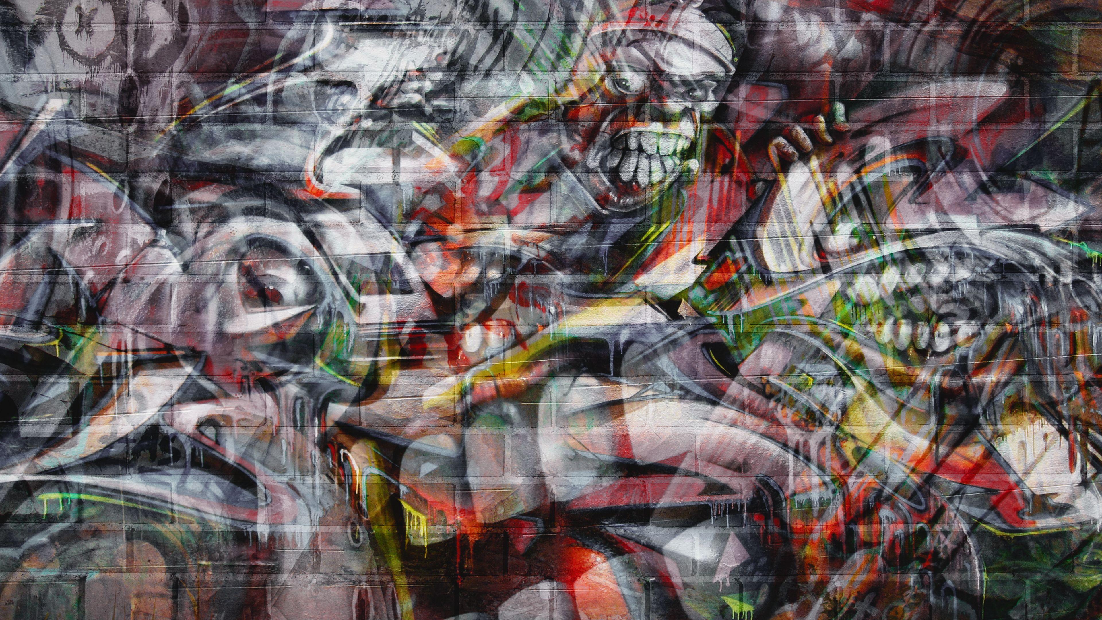 3840x2160 Graffiti Wall Desktop Background