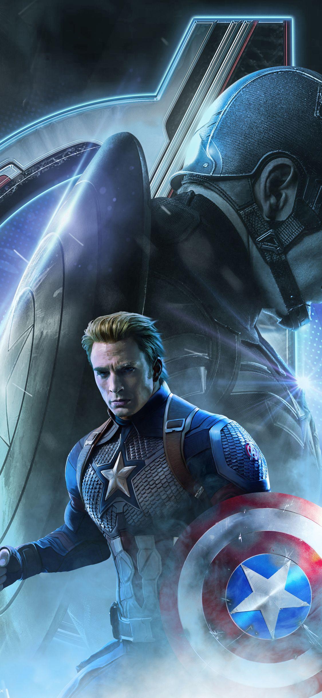 1125x2436 Captain America In Avengers Endgame 2019 iPhone Xs, iphone