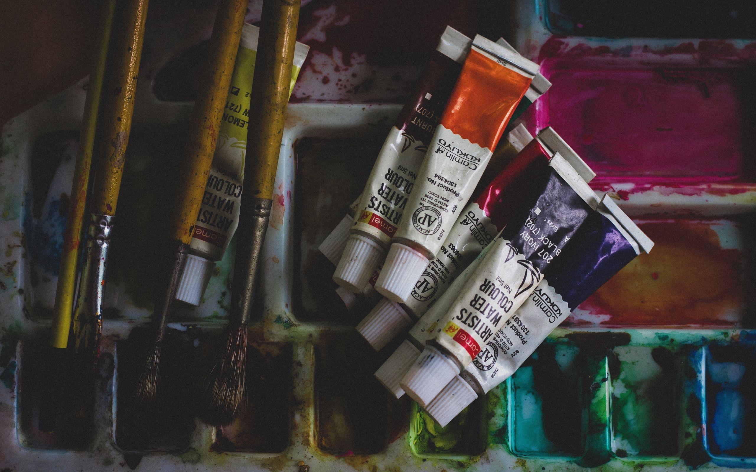 2560x1600 Download wallpaper 2560x1600 paint, acrylic, tubes, colorful