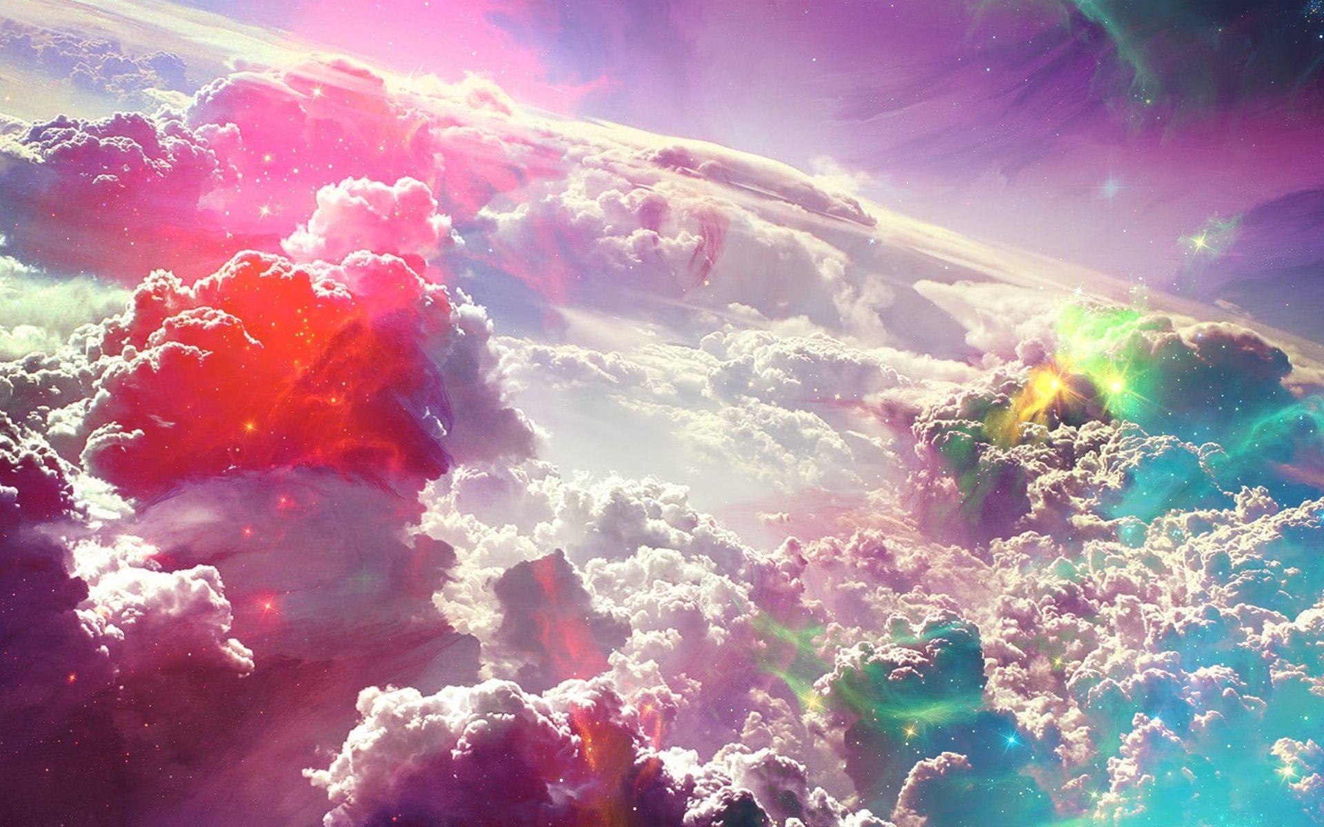 1920x1200 Free download Colorful Fantasy Clouds Art HD Wallpaper