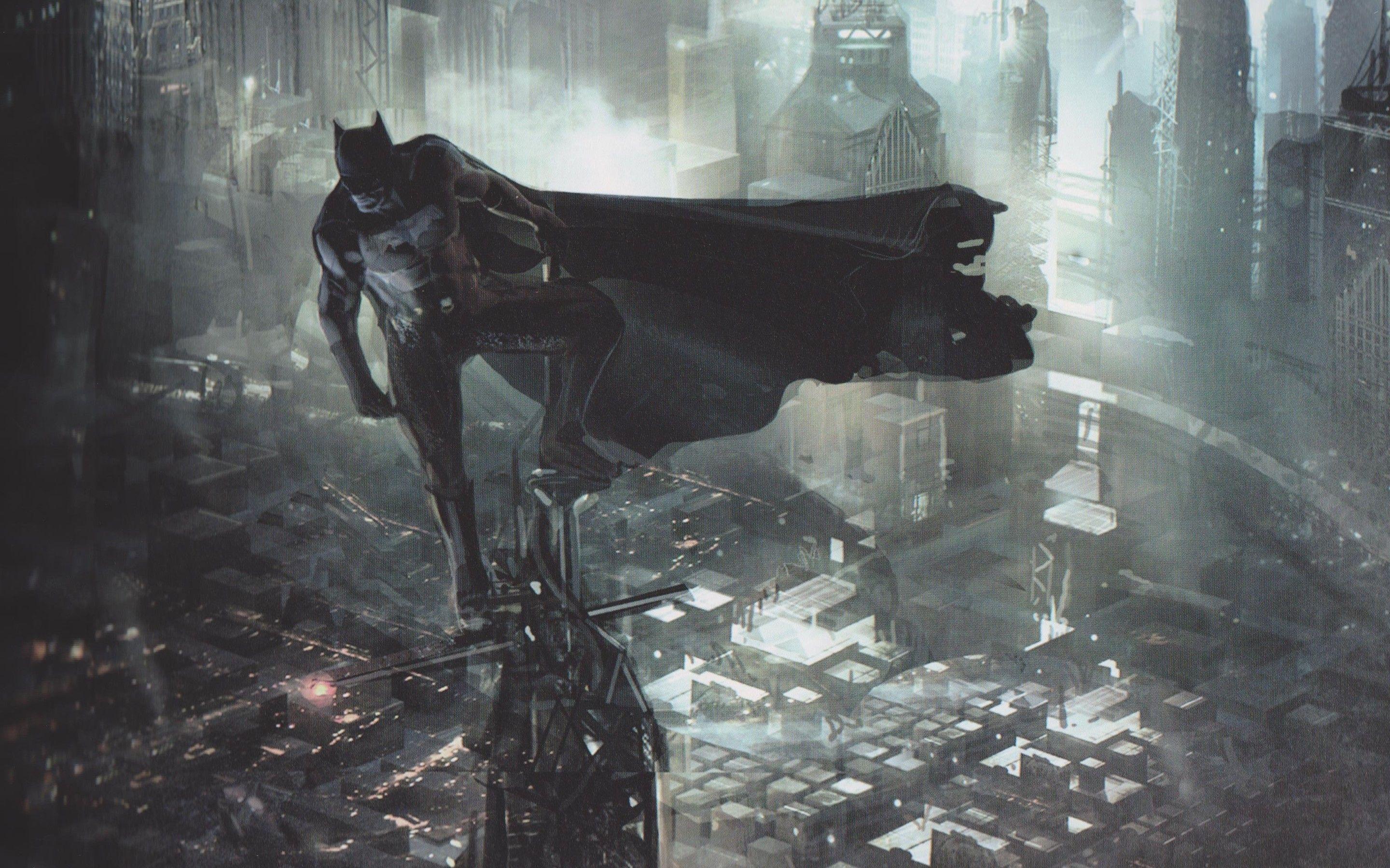 2880x1800 Download wallpaper Batman, art, superheroes, street, DC