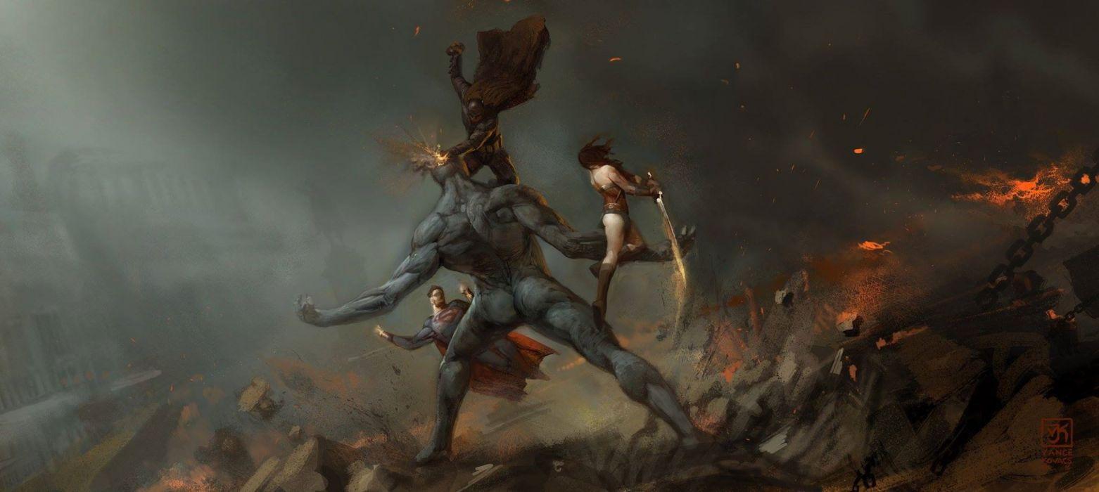 1562x700 Batman V Superman Concept Art Wallpaperx918