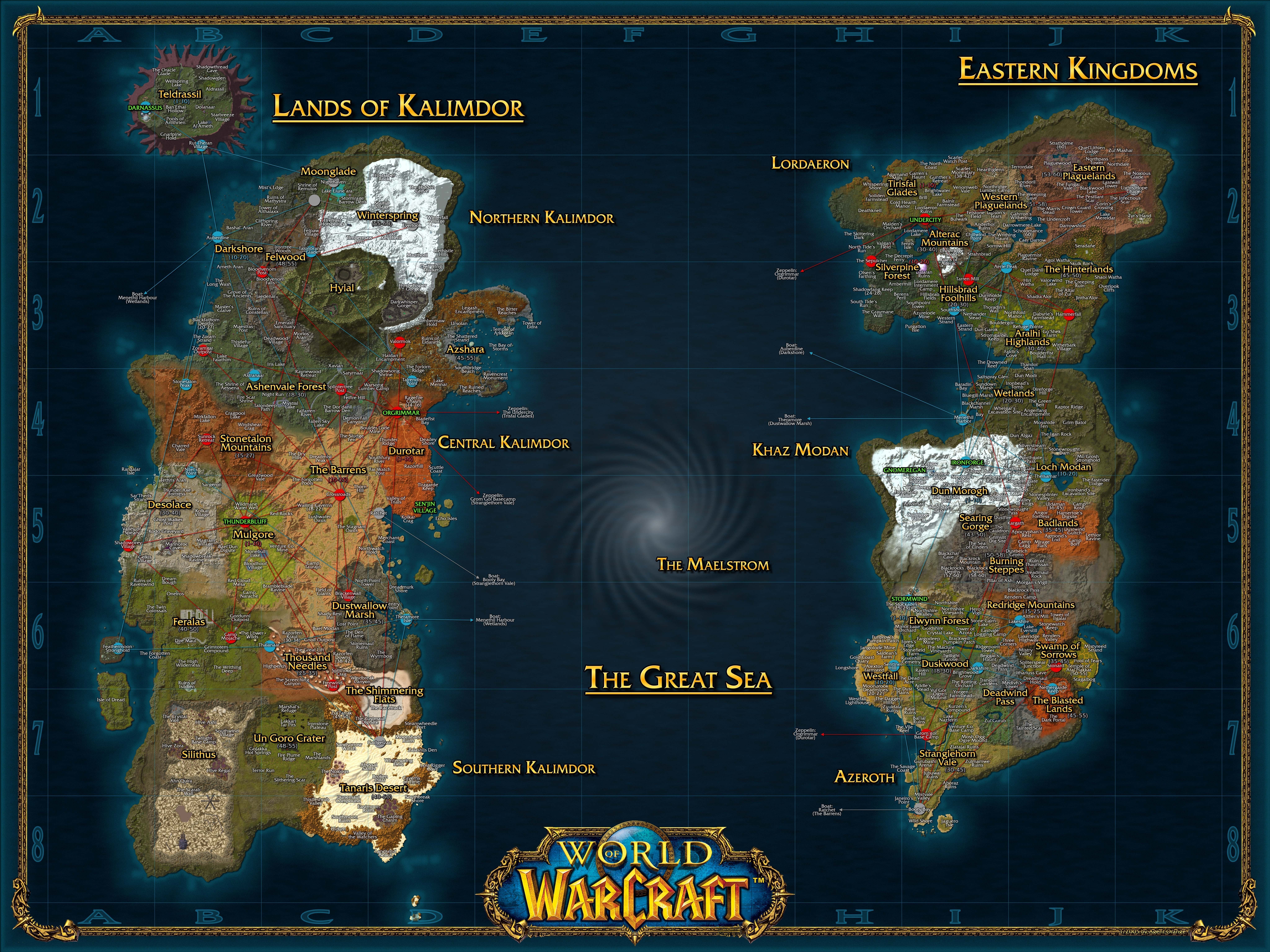 8192x6144 The Best Classic WoW Map I've been able