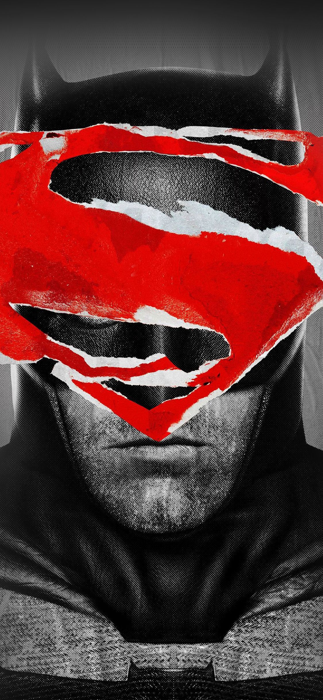 1125x2436 Batman Superman Poster Art Film