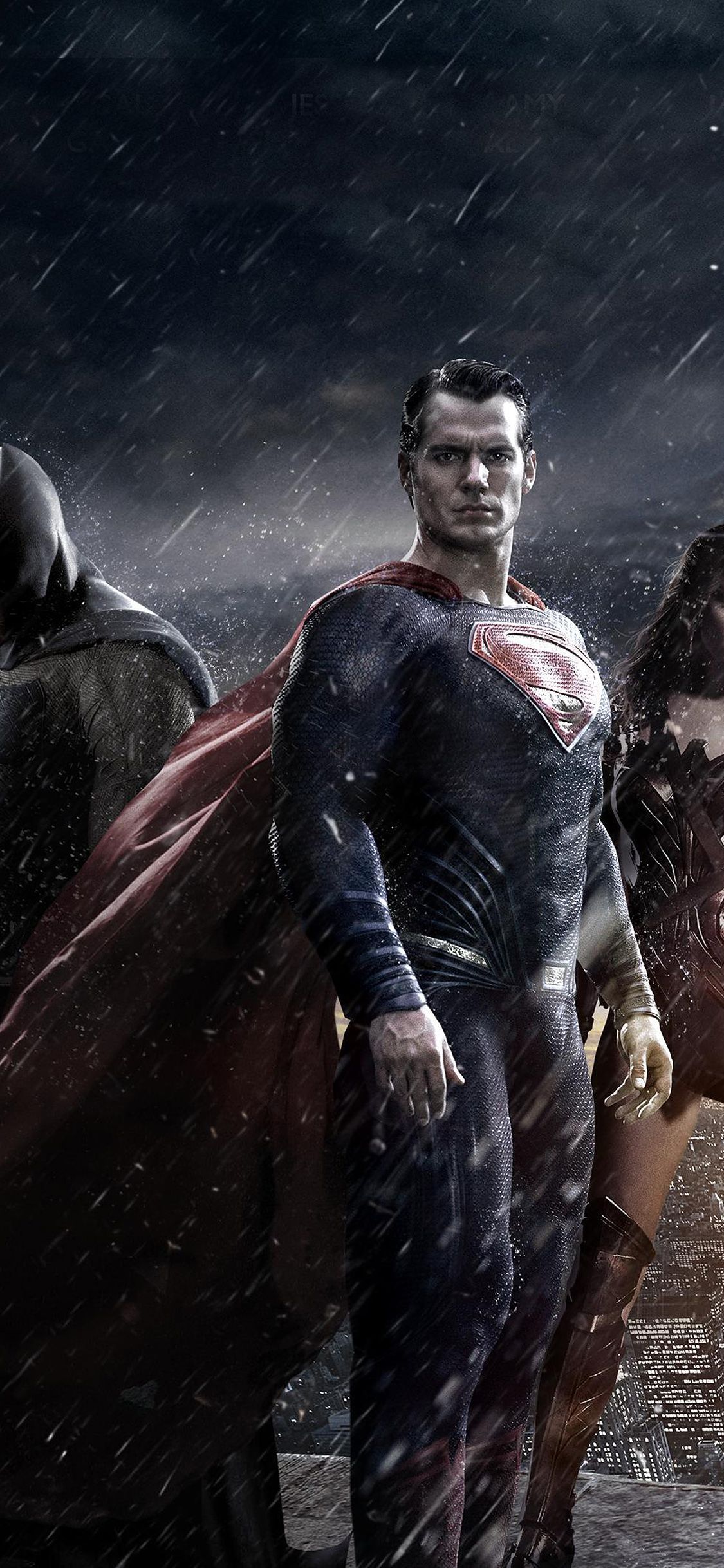 1125x2436 Batman Superman Poster Art Film