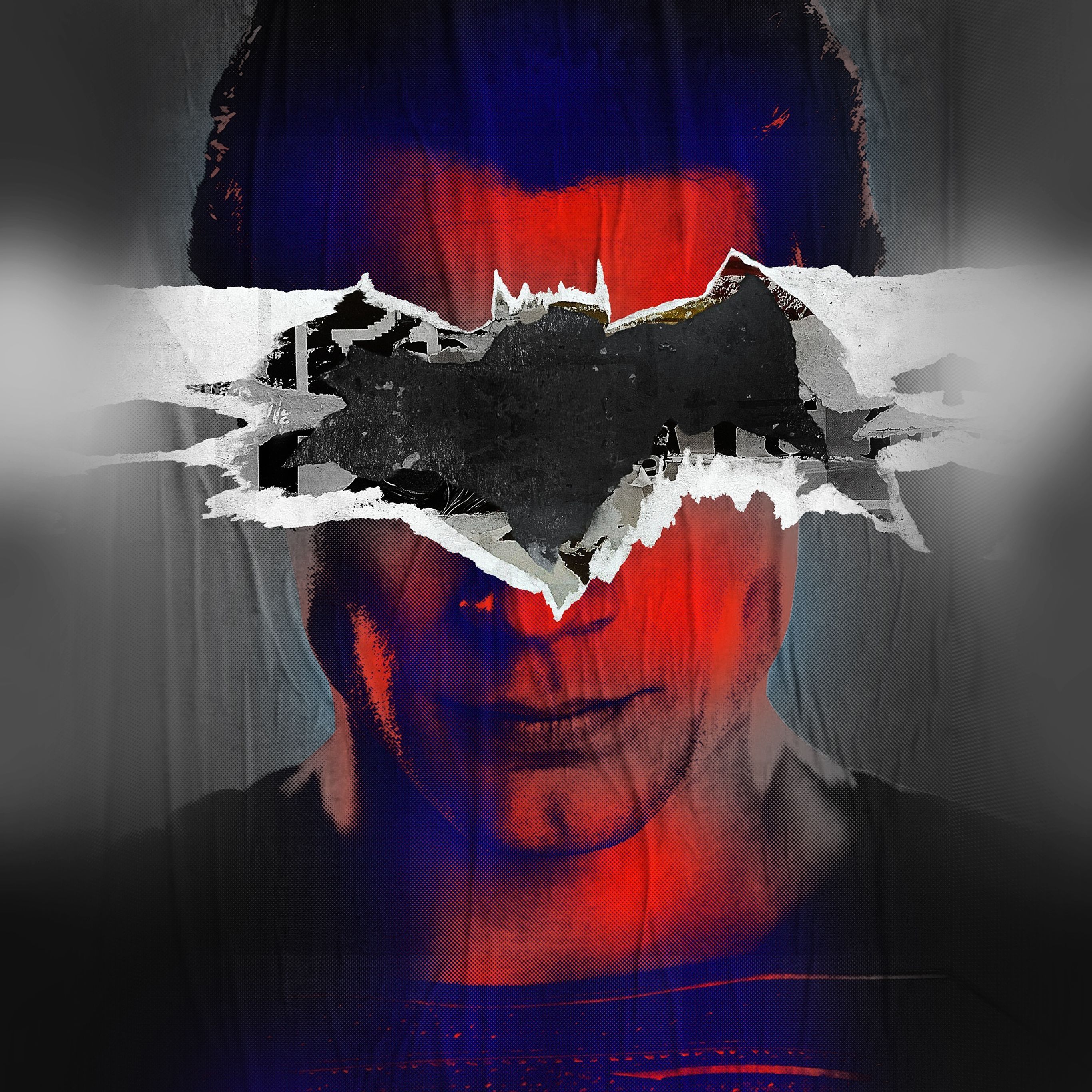 2732x2732 Batman Superman Poster Illust Art