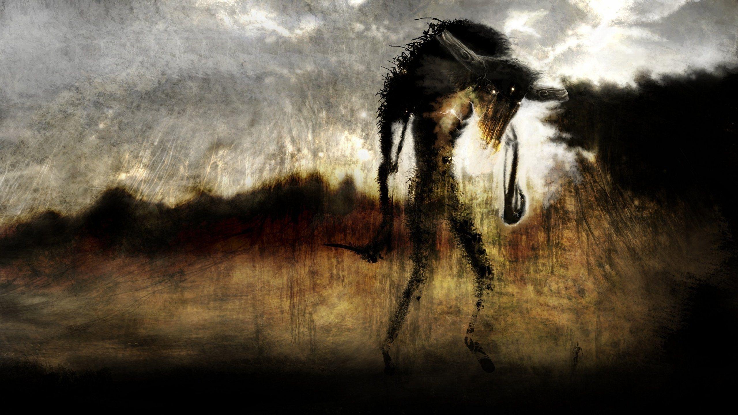 2560x1440 dark, Demon, Fantasy, Evil, Art, Artwork Wallpaper HD