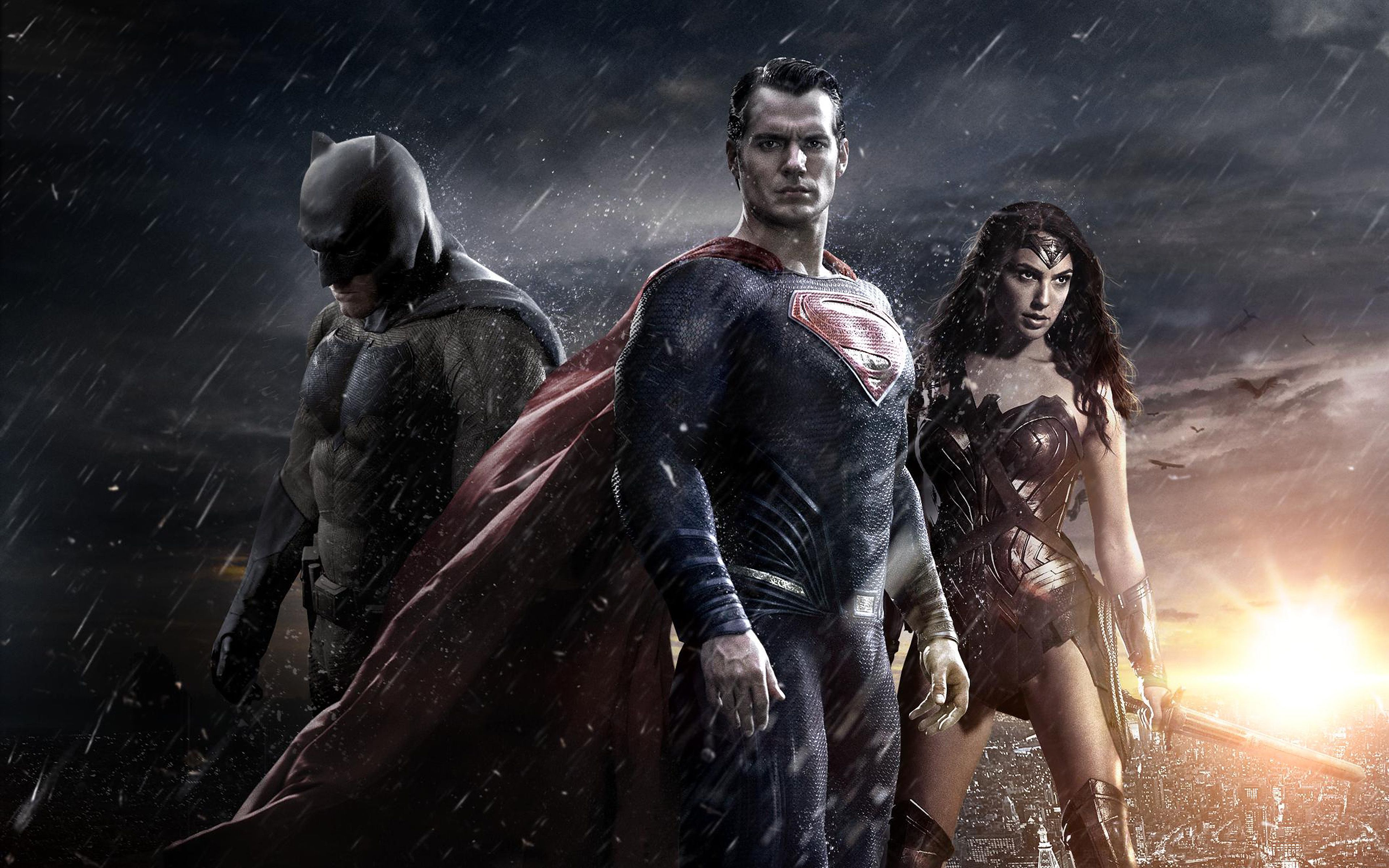 3840x2400 Batman Superman Poster Art Film Dark
