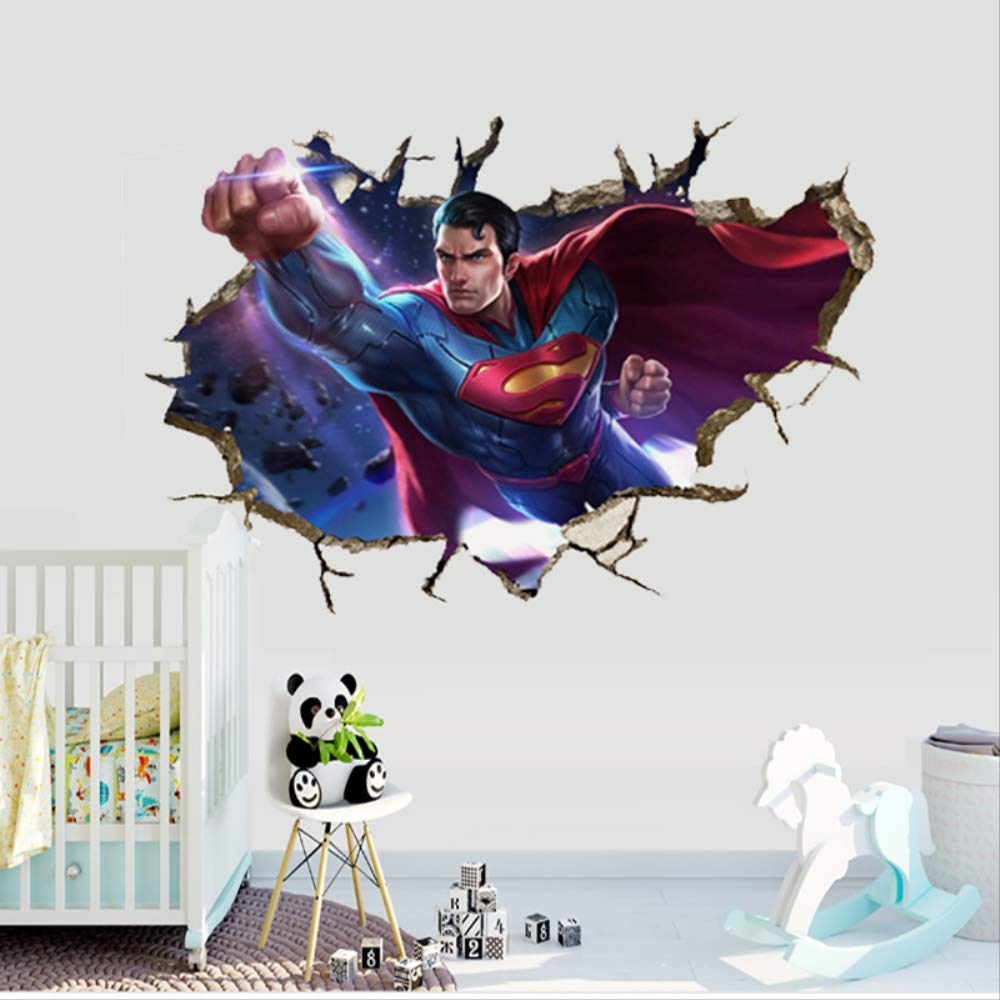 1000x1000 Wall Sticker, Super Hero Superman Broken