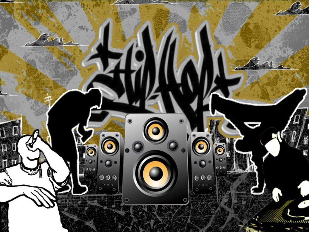 1024x768 Music Graffiti Wallpaper