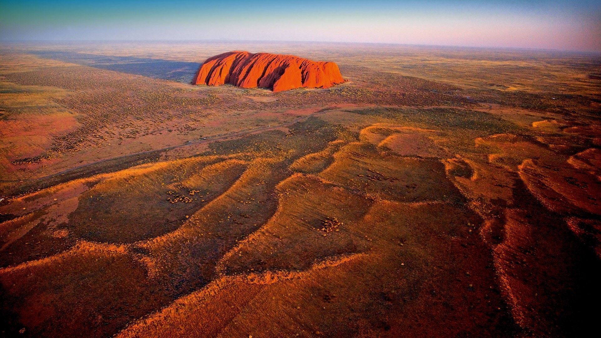 1920x1080 Aerial View Of Ayers Rock In Uluru Kata