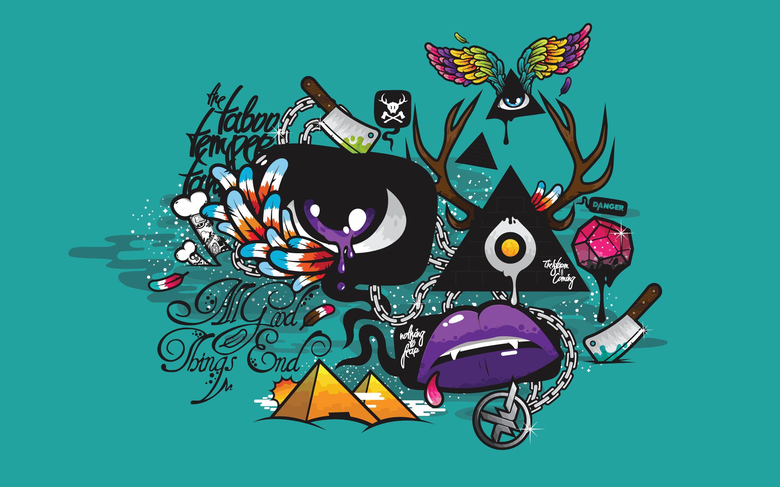 2560x1600 urban, Hip, Graffiti, Psychedelic, Color Wallpaper HD / Desktop