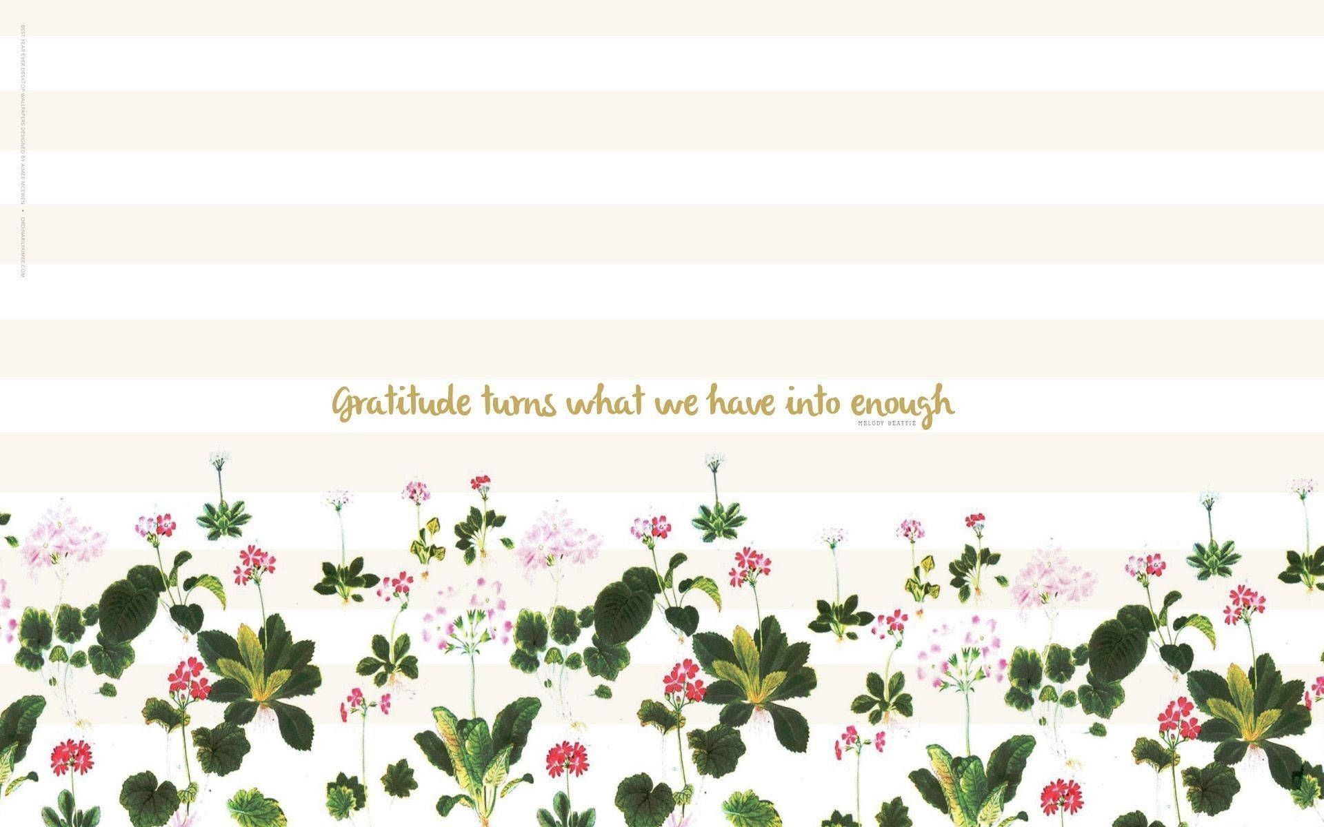 1920x1200 Floral Desktop With Positive Quote