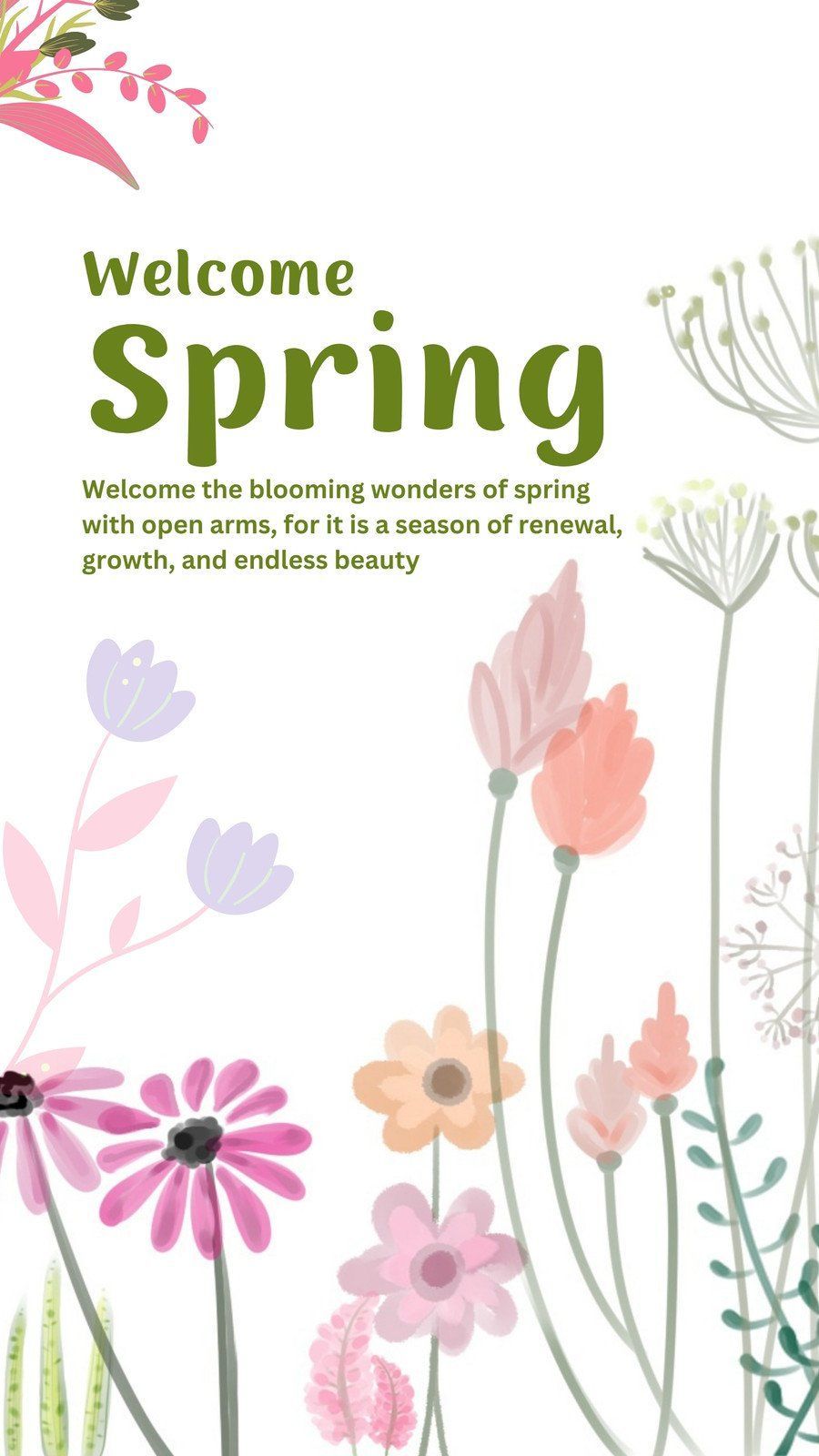 900x1600 spring flower wallpaper templates