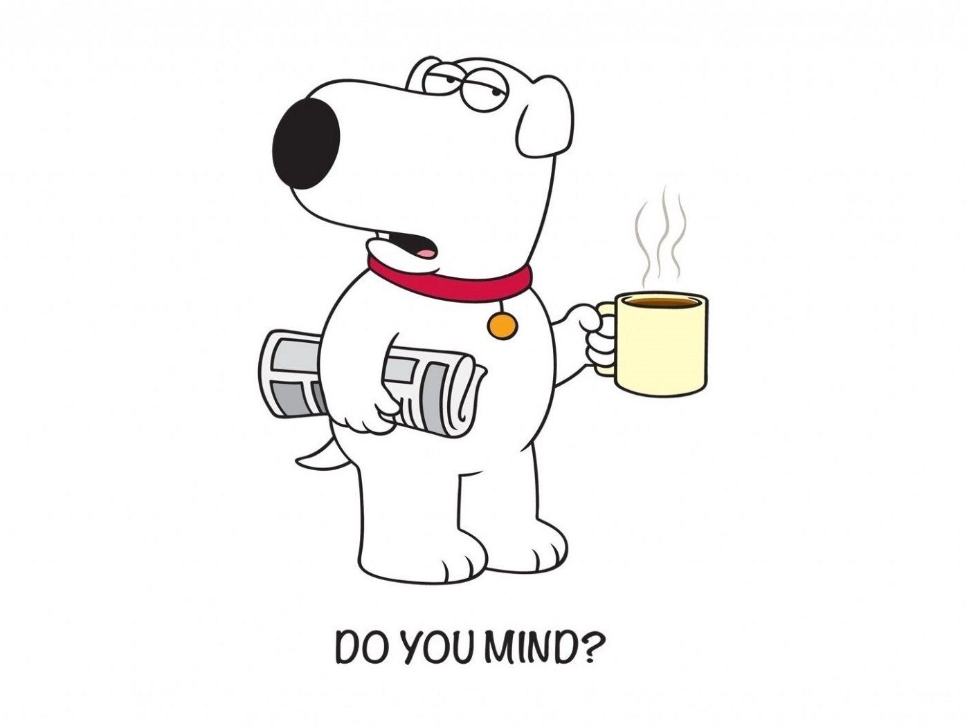 1400x1050 Download wallpaper 1400x1050 family guy, brian, griffin, dog