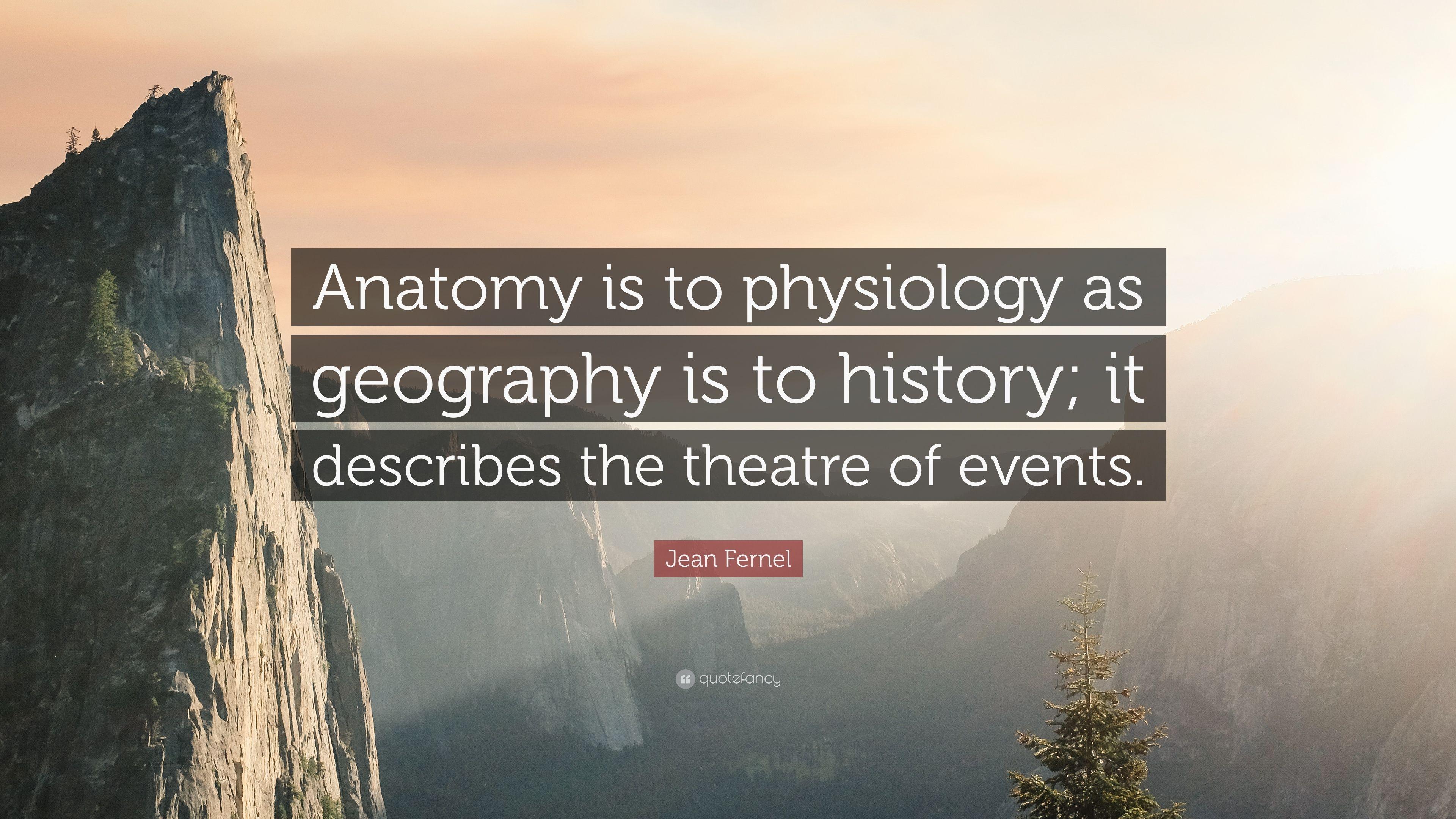 3840x2160 Jean Fernel Quote: “Anatomy is to physiology as geography is