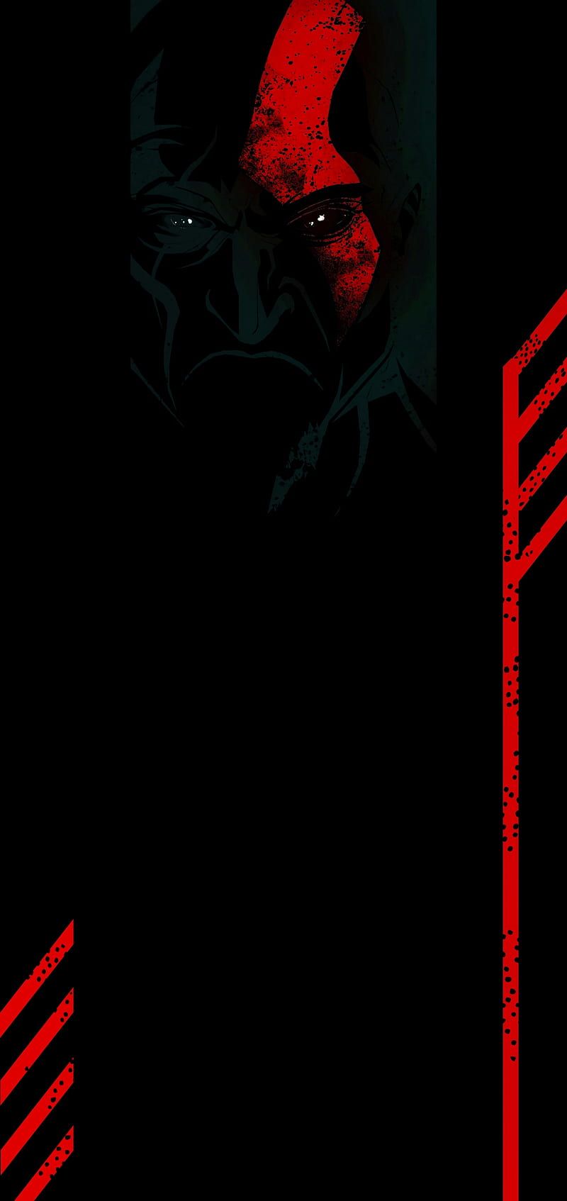 800x1694 Kartos God of War, god of war, red and black, red lines, shafs, HD phone wallpaper