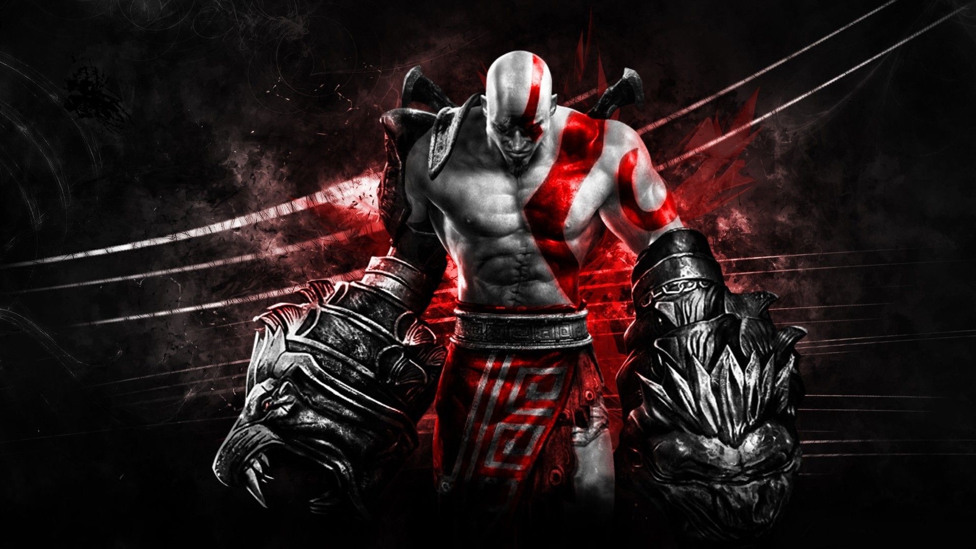 1920x1080 Wallpaper sword, demigod, armor, weapon, god of war Kratos, God of War, Spartan for mobile and desktop, section игры, resolution 1920x1080