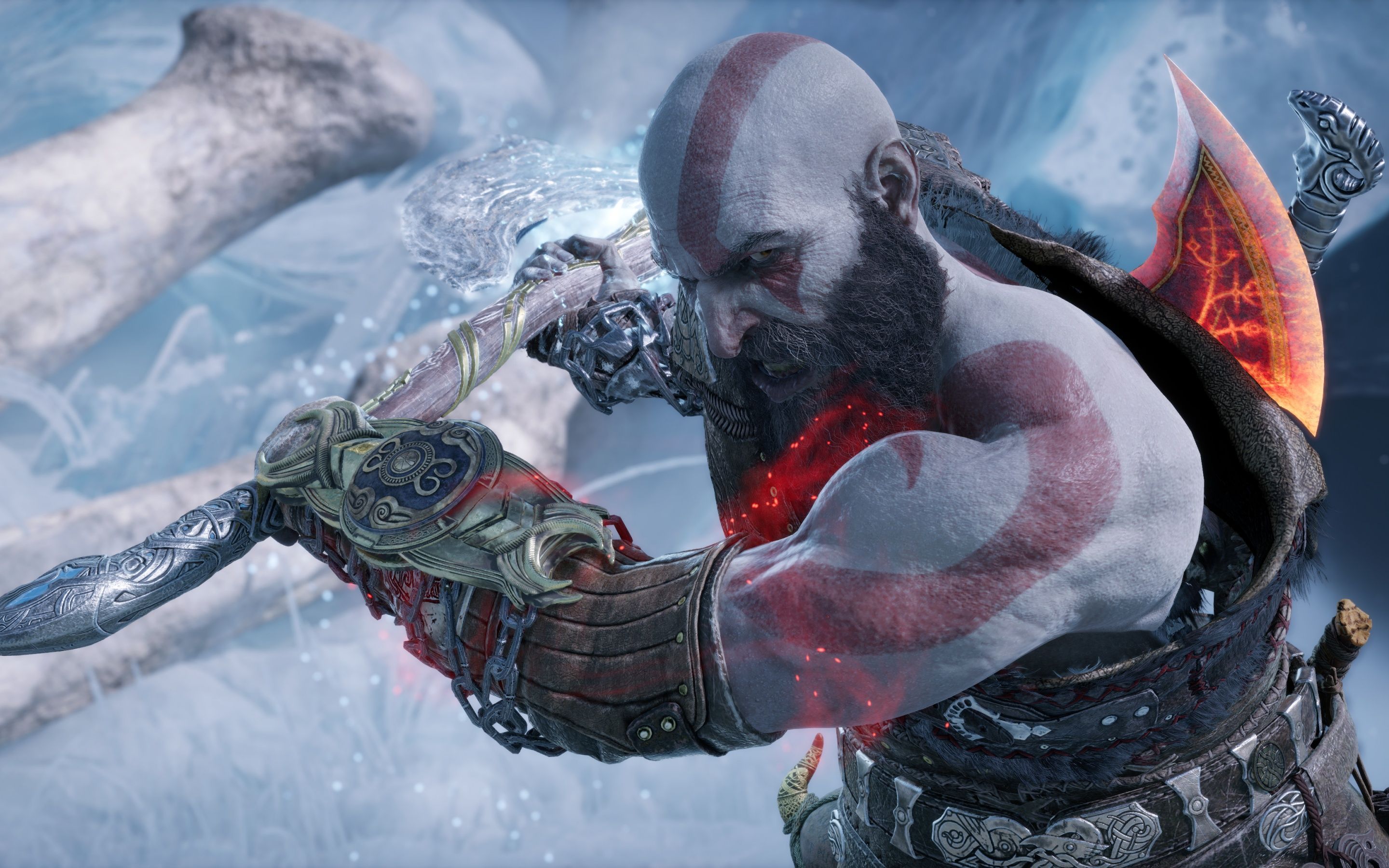 2880x1800 God of War Ragnarök Wallpaper 4K, Leviathan Axe, Kratos