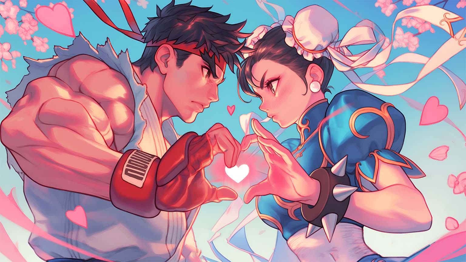 1536x864 Ryu & Chun Li Street Fighter Love
