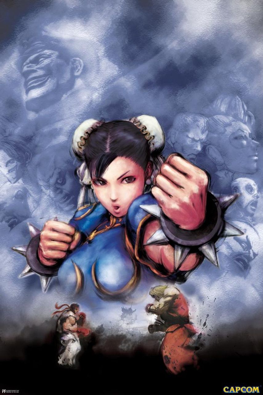 854x1280 Laminated Street Fighter Chun Li Art