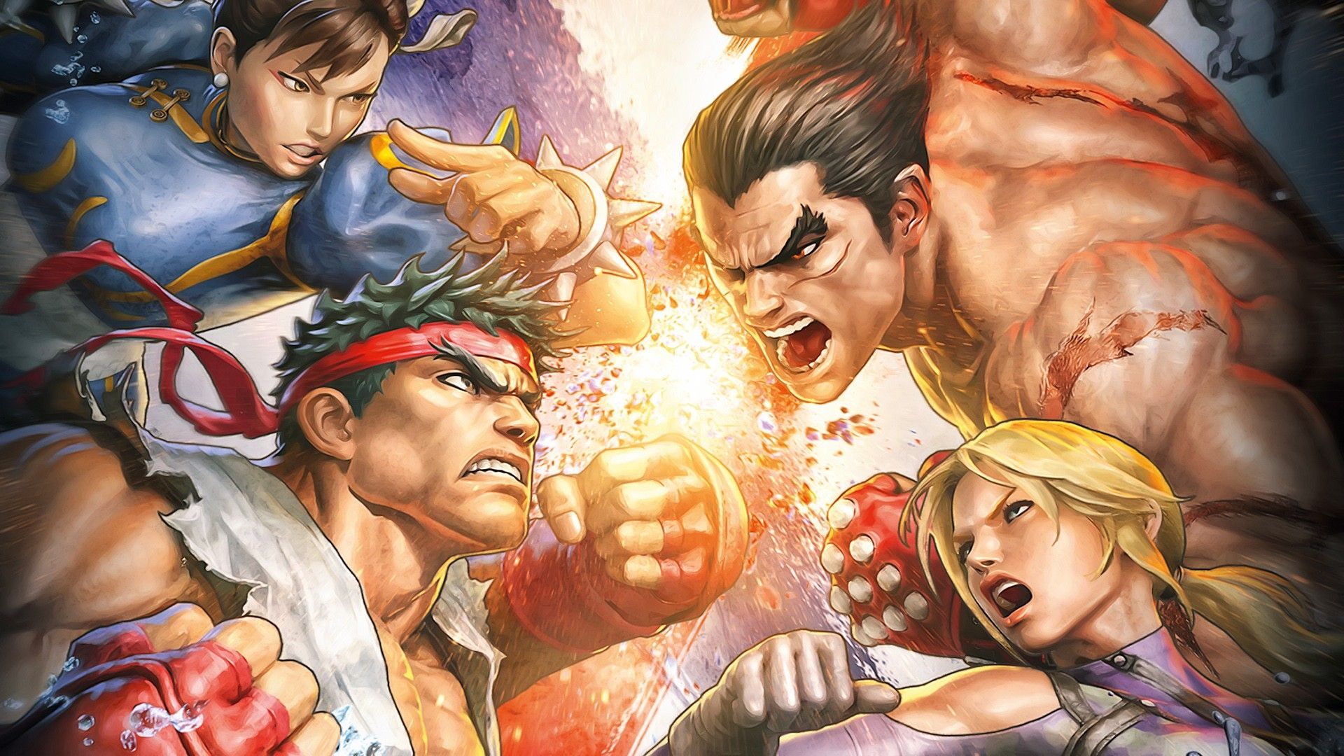 1920x1080 Street Fighter X Tekken, Chun Li, Ryu