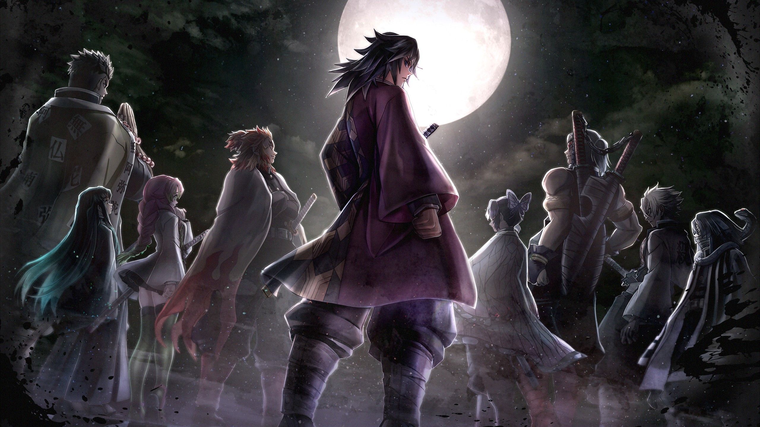 2560x1440 Tengen Uzui Kyojuro Rengoku Mitsuri