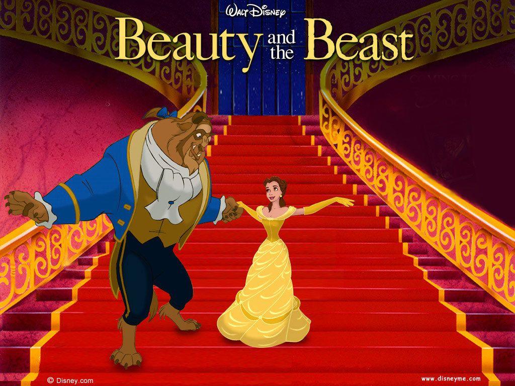 1024x768 Beauty and the Beast Classic Disney Wallpaper Image