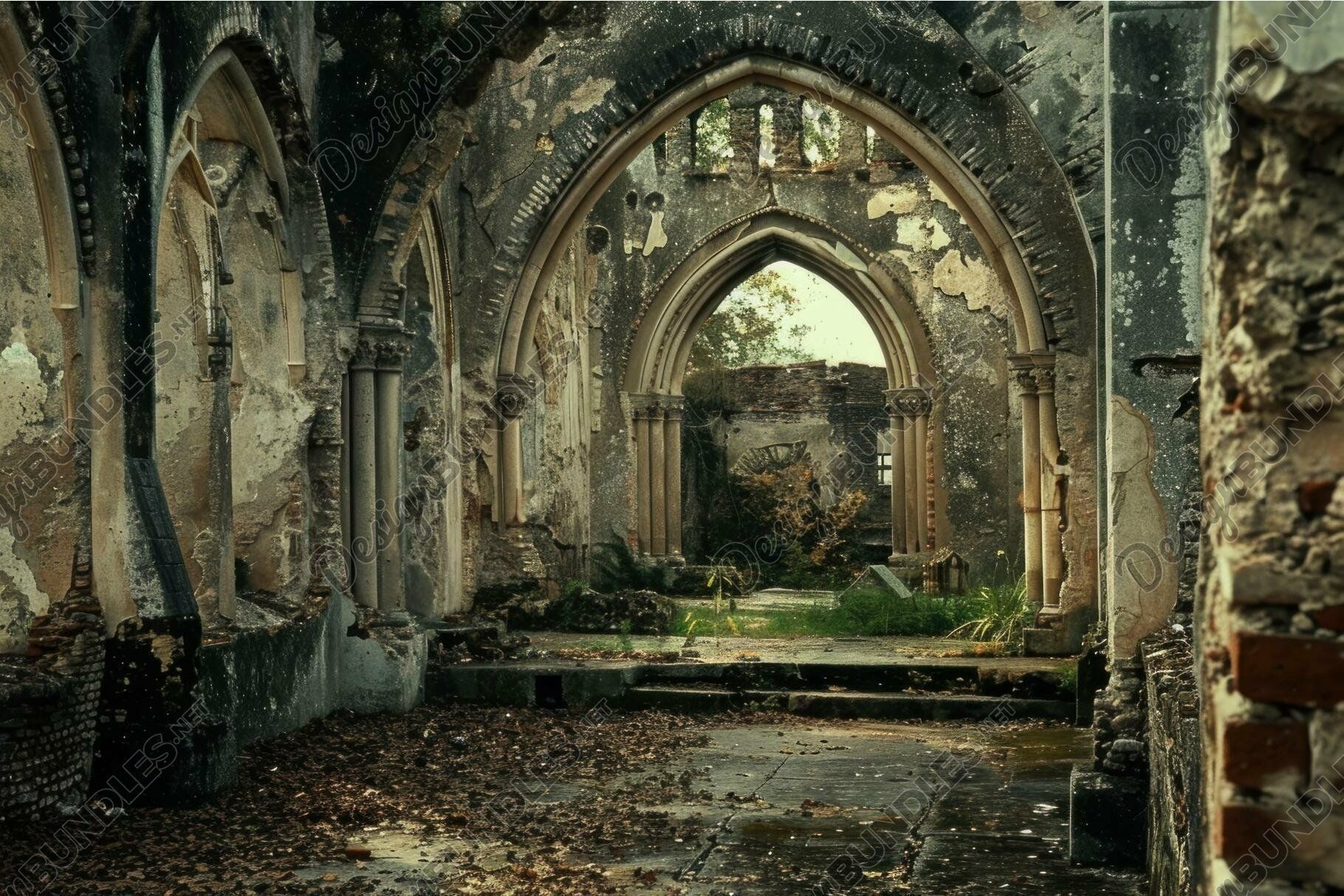 1820x1214 Ancient stone arches crumbling