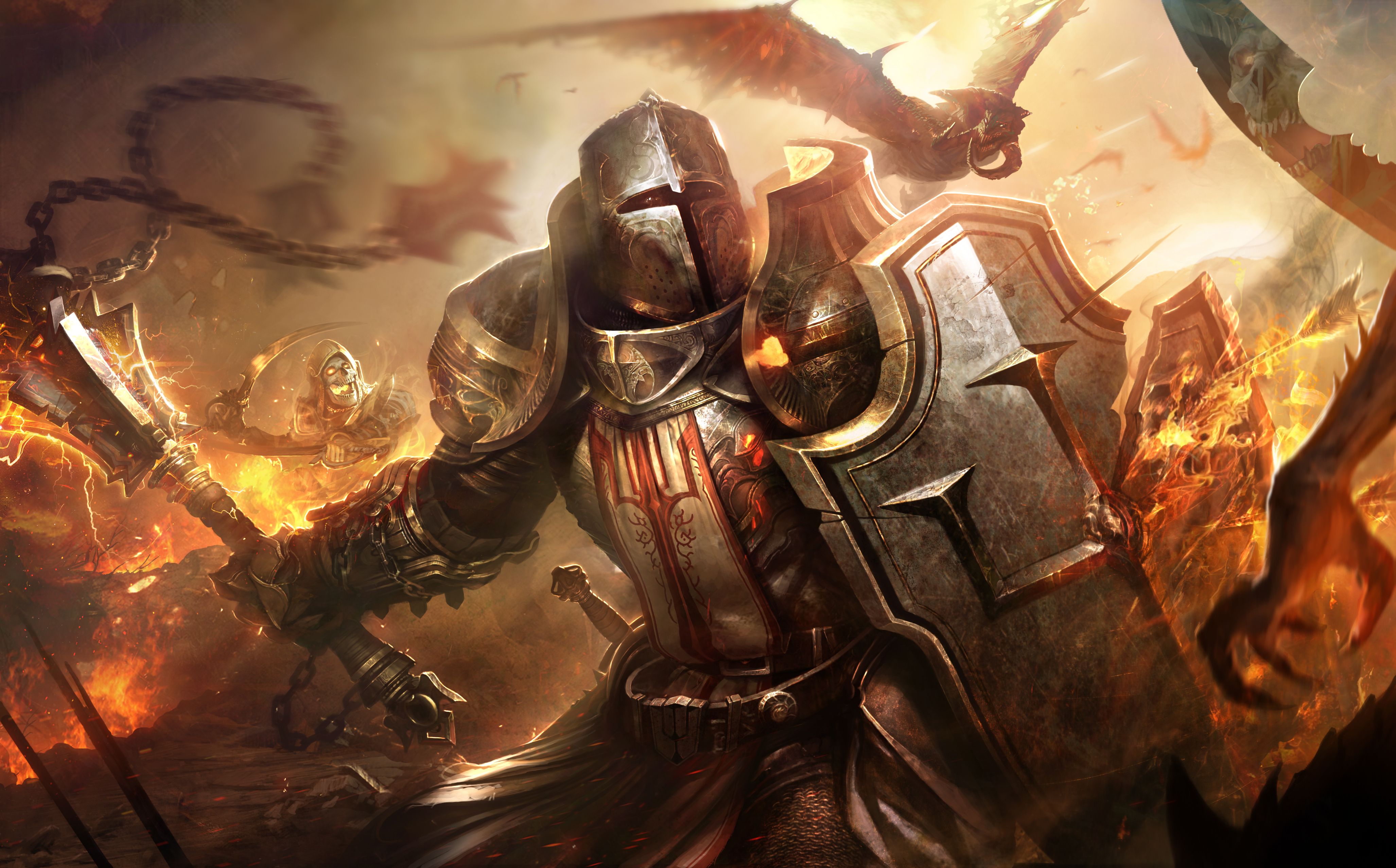 4108x2555 Wallpaper armor, warrior, helmet