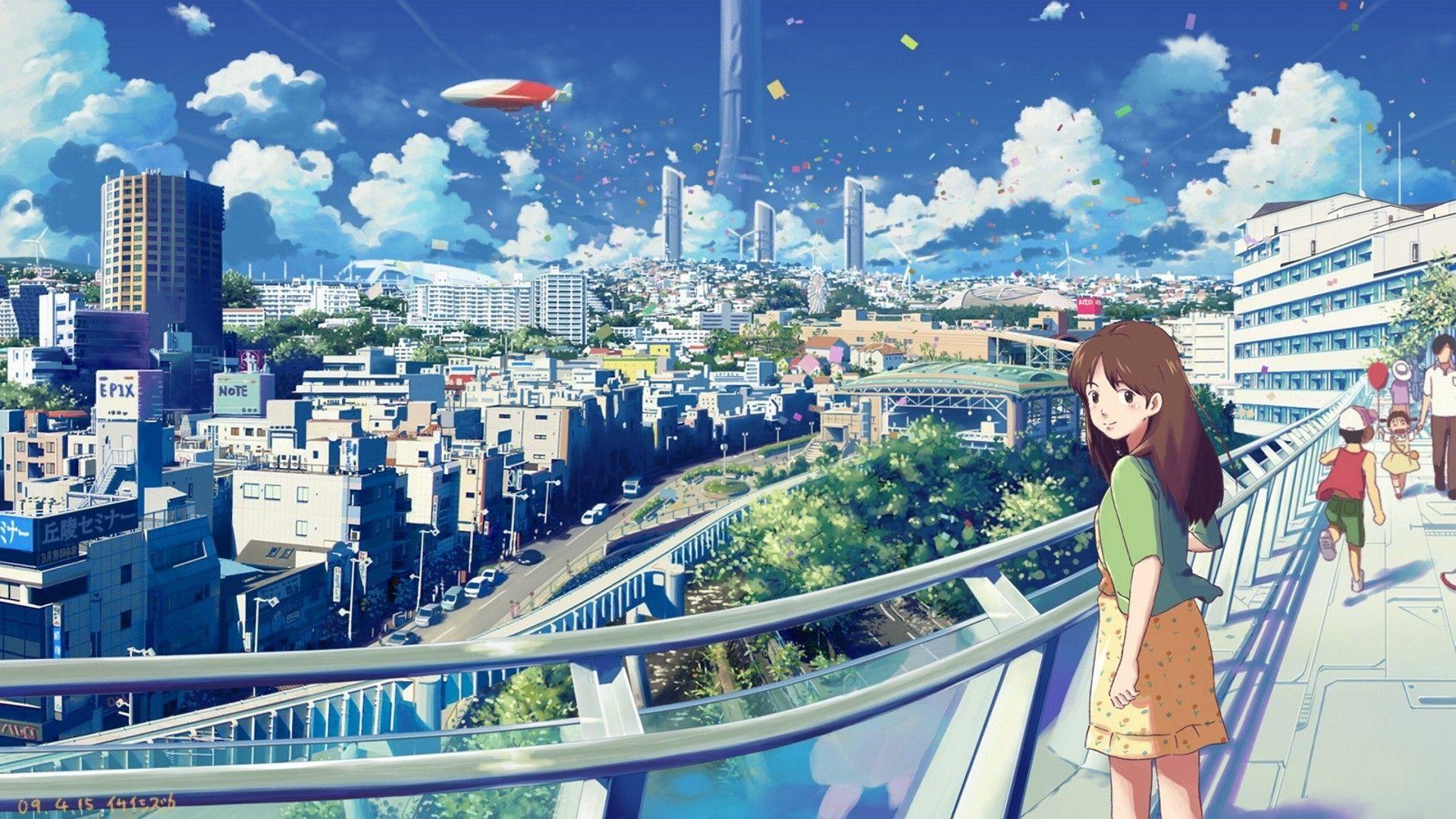1920x1080 Anime Scenery hình nền