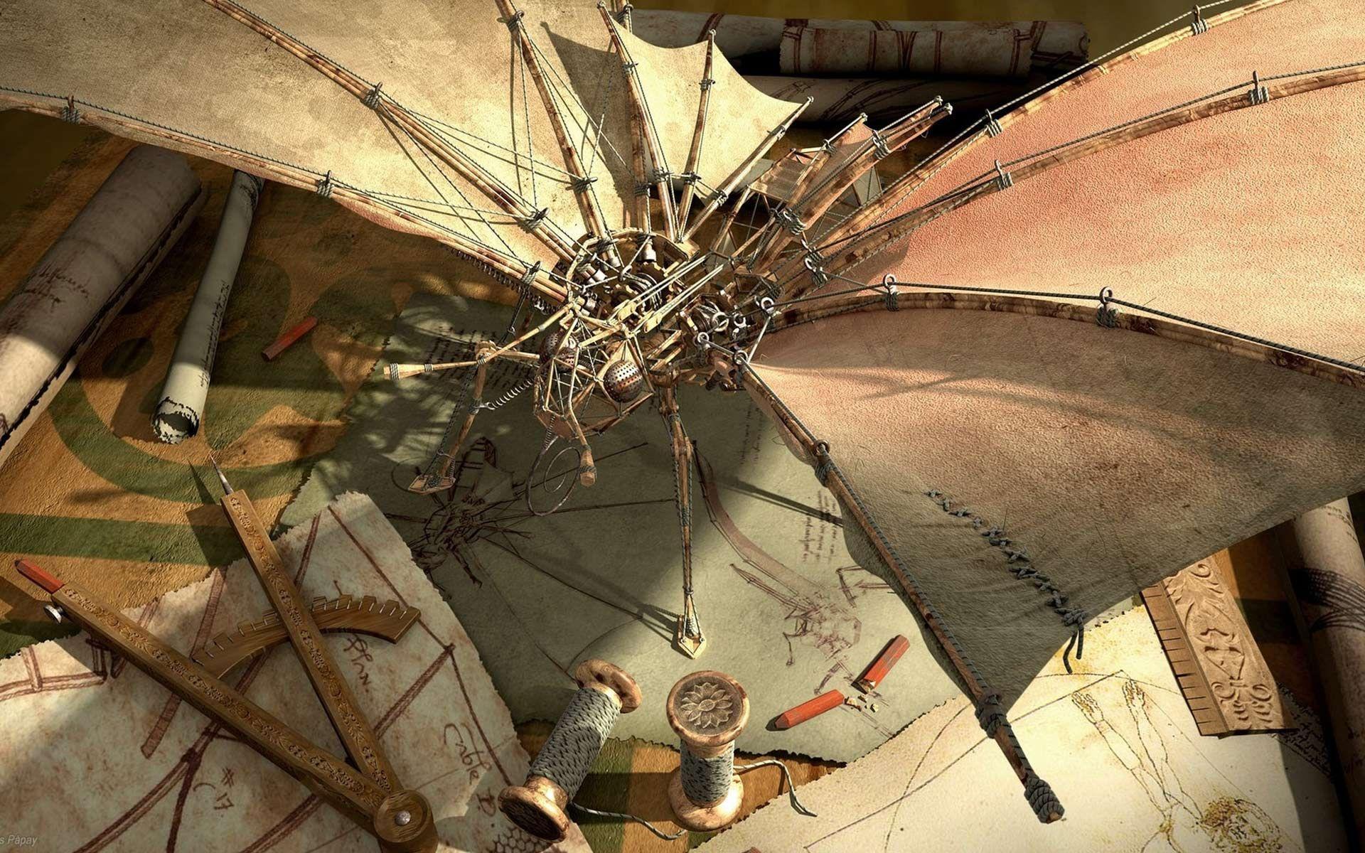 1920x1200 Desktop Wallpaper · Gallery · 3D Art · Leonardo Da Vinci