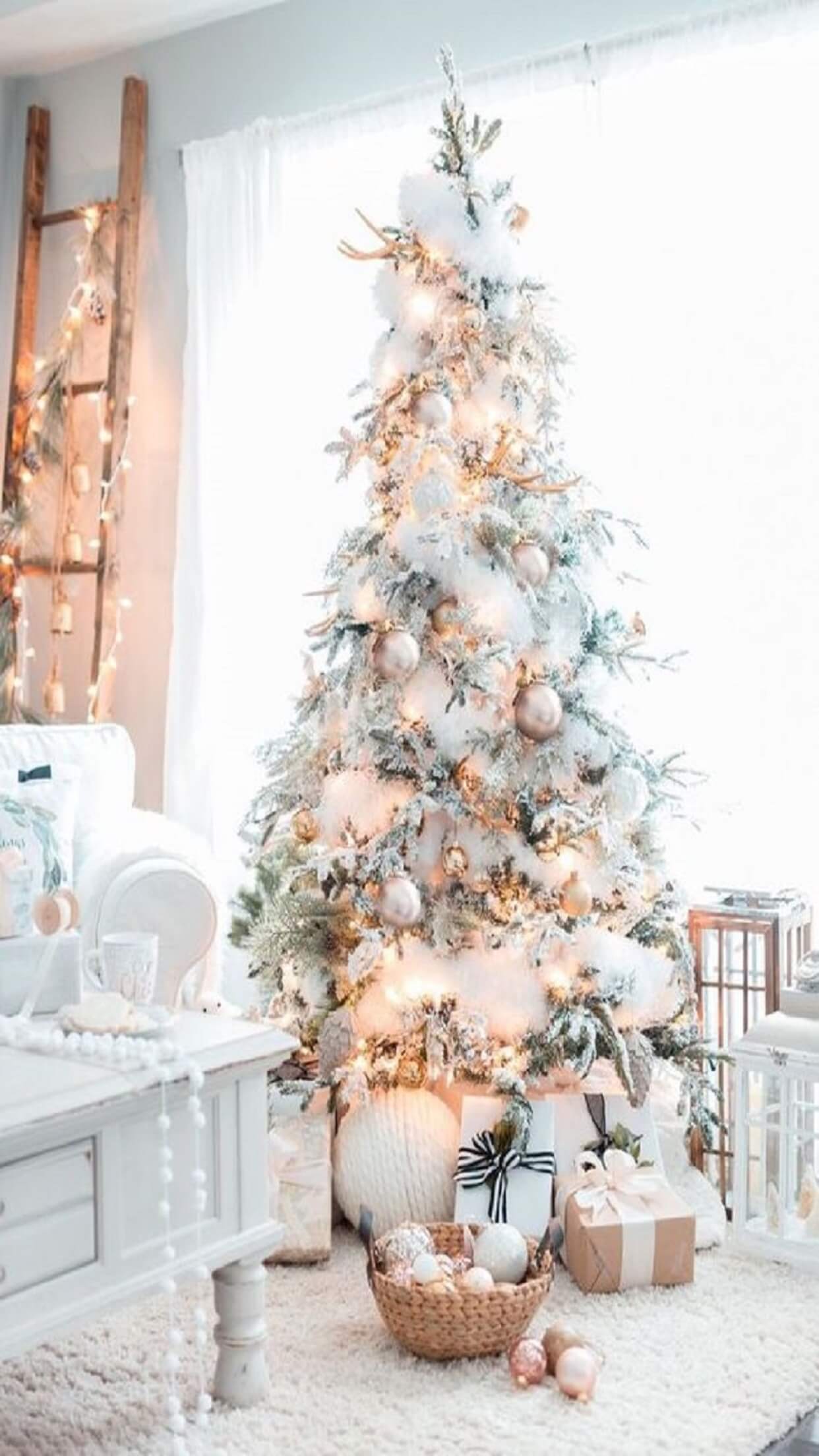 1242x2208 iPhone Wallpaper Christmas Tree Decorations Free
