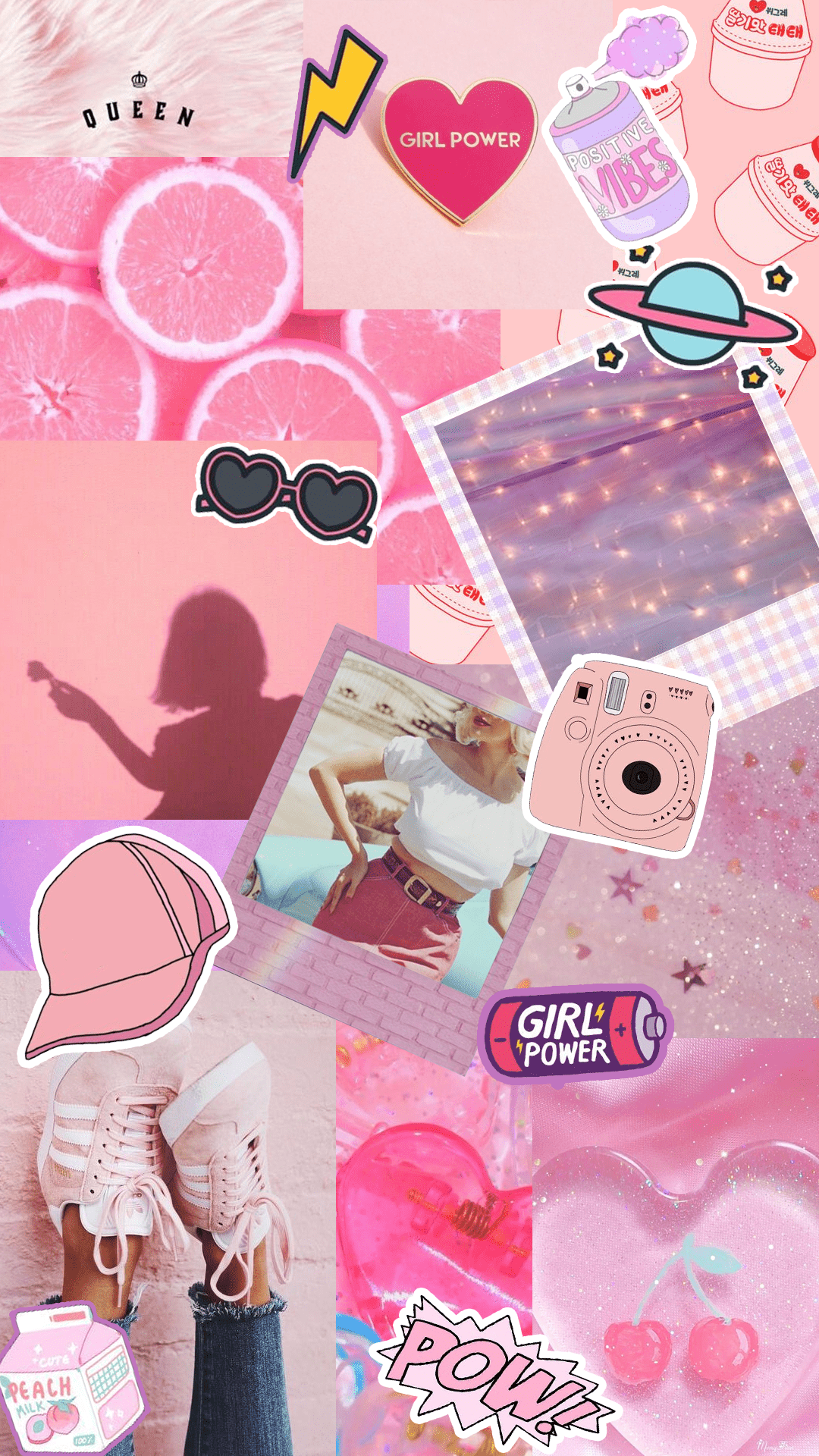 Girly Collage Wallpaper