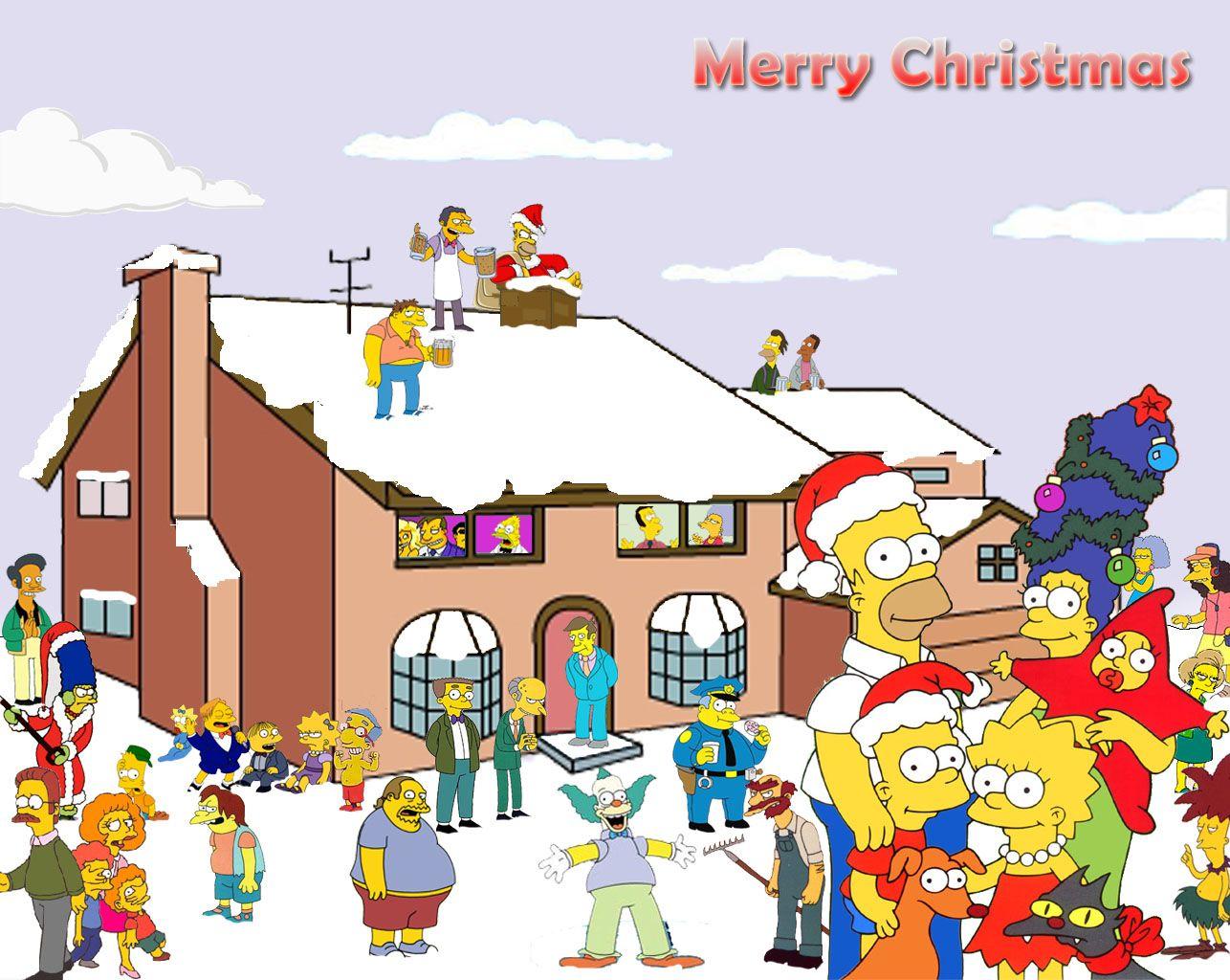 1286x1024 Free download The simpsons wallpaper christmas Socialphy