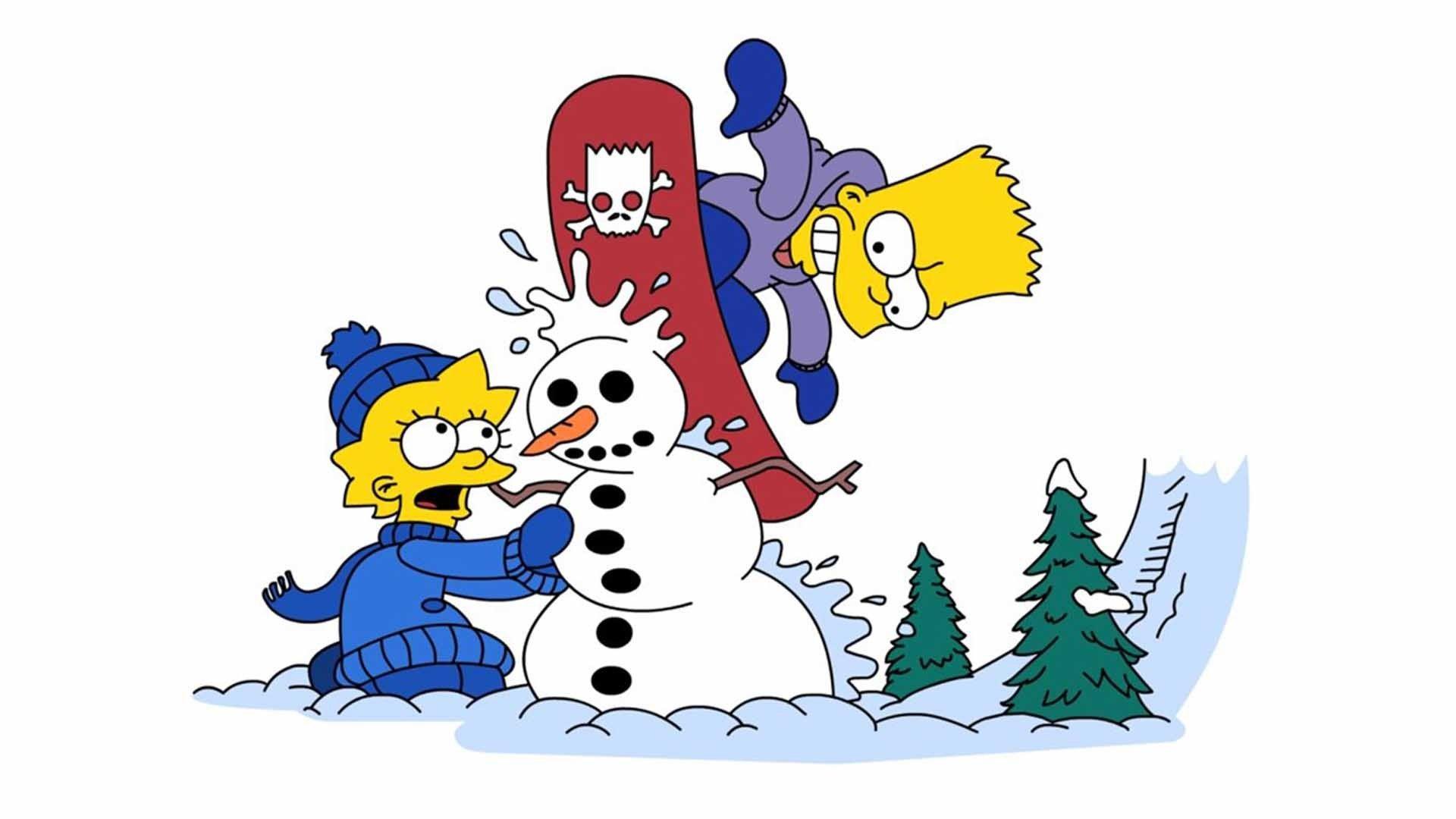 1920x1080 Simpsons Christmas Wallpaper