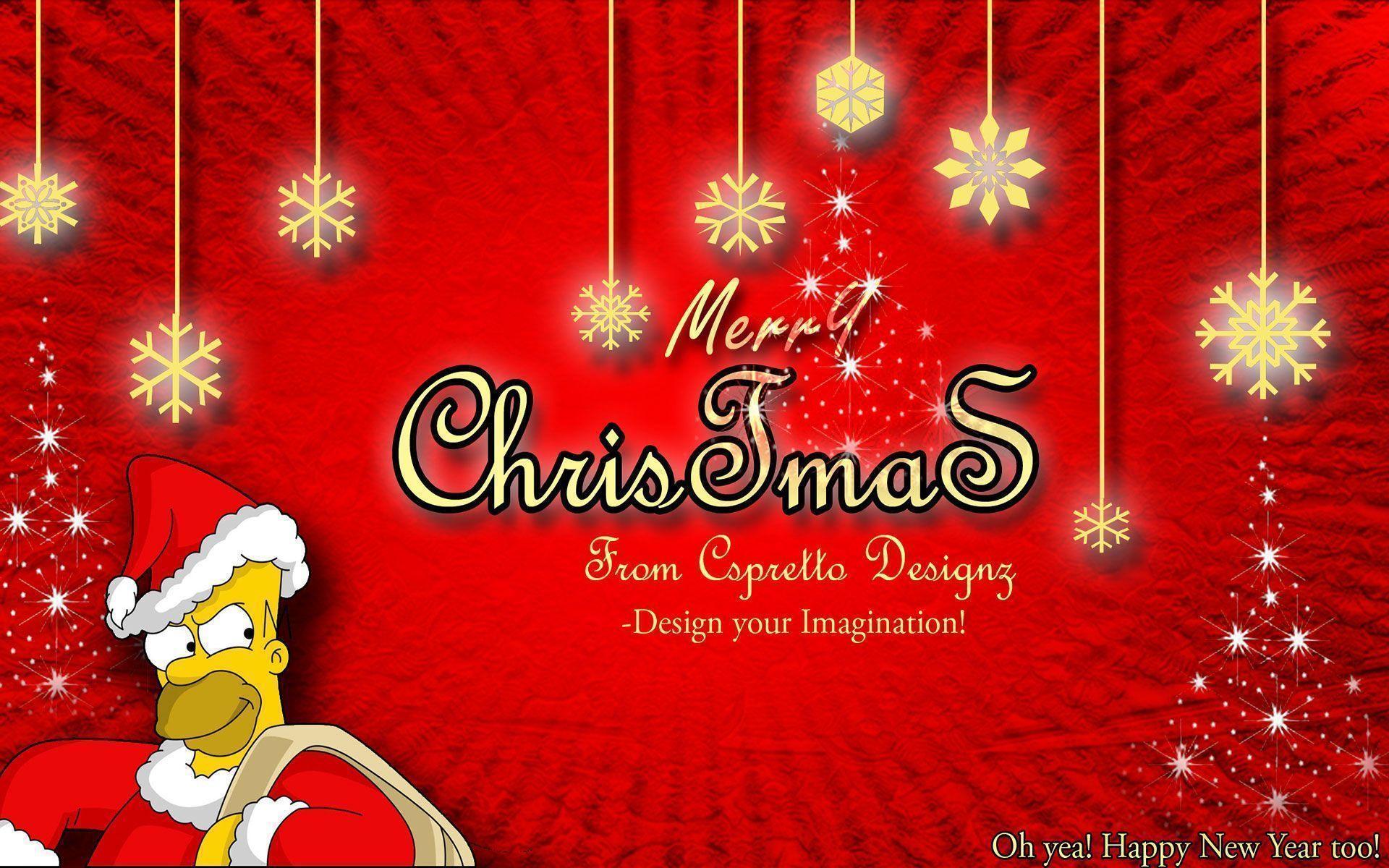 1920x1200 Simpsons Christmas Wallpaper
