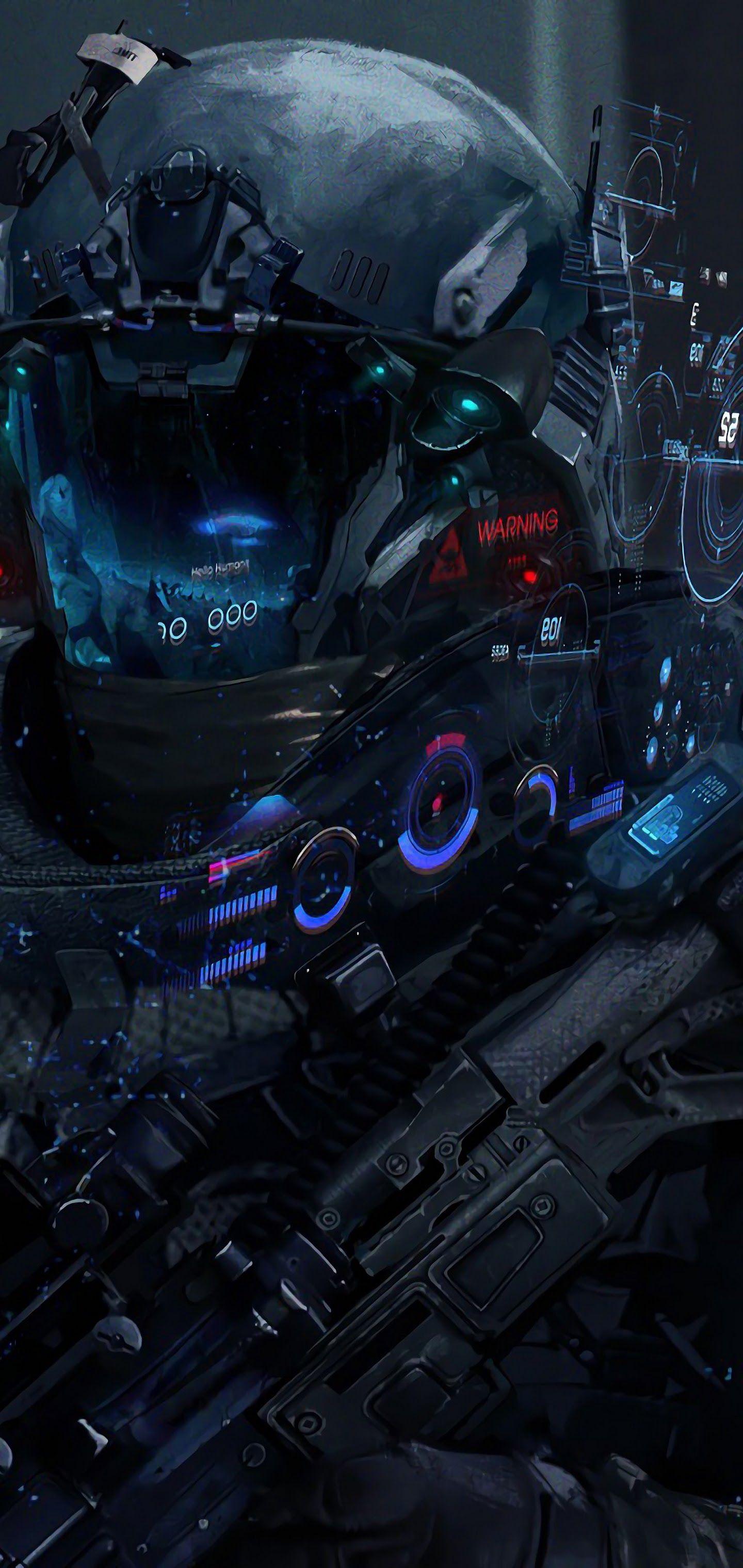 1440x3040 Sci Fi Soldier Art 4K 3840x2160 Wallpaper