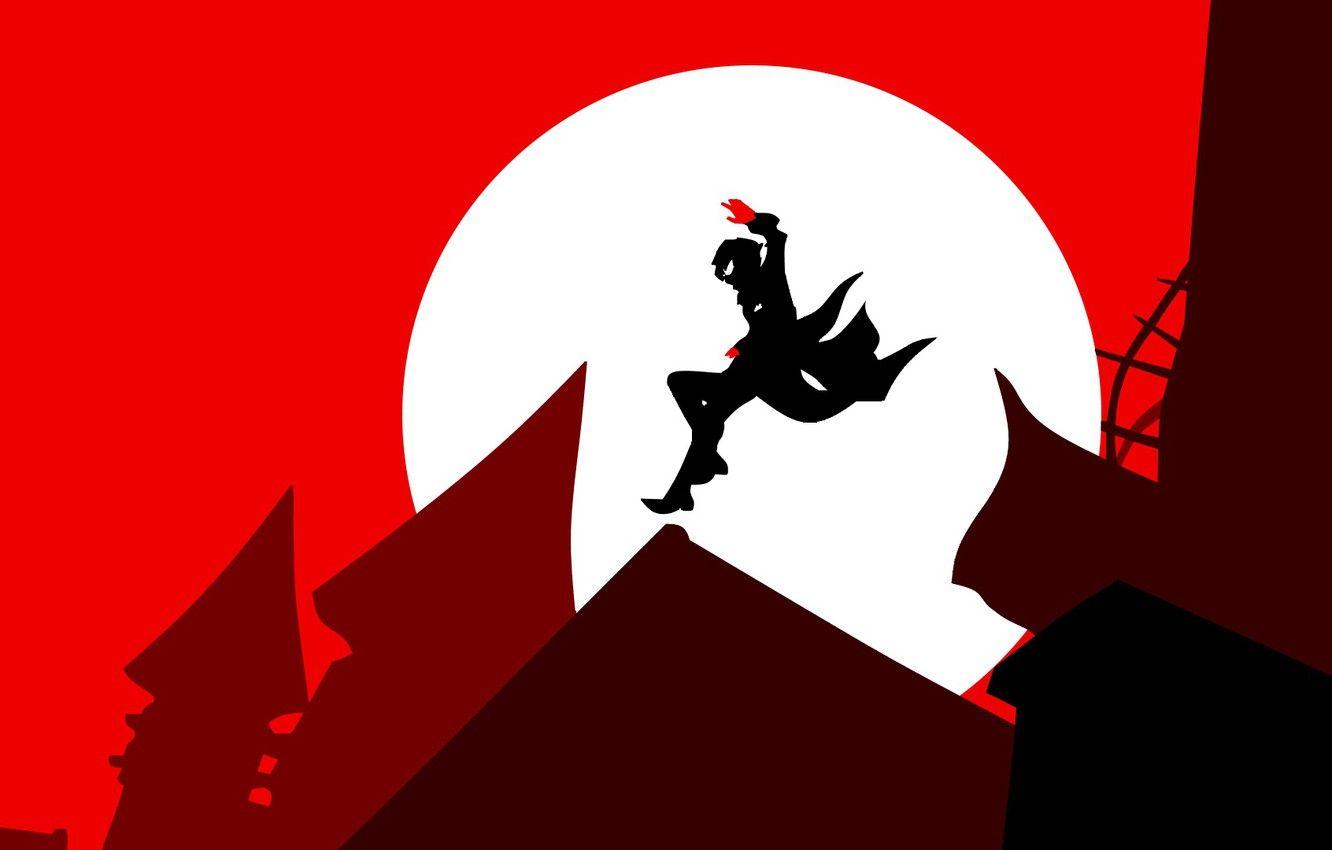1332x850 Wallpaper Joker, the moon, minimalism, silhouette, Person 5