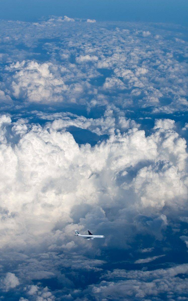 748x1197 aircraft, Clouds, Sky, Airbus A Portrait display