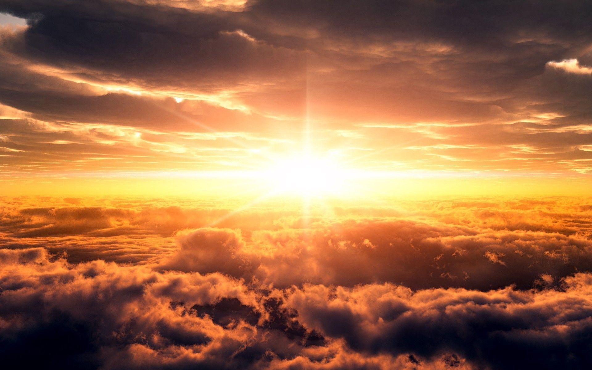 1920x1200 Sky Clouds Sunset hình nền