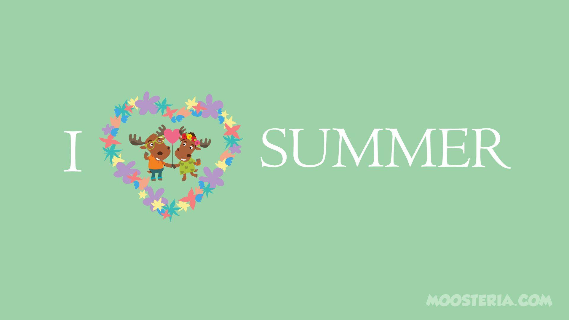 1920x1080 Moose Love Summer desktop PC and Mac wallpaper