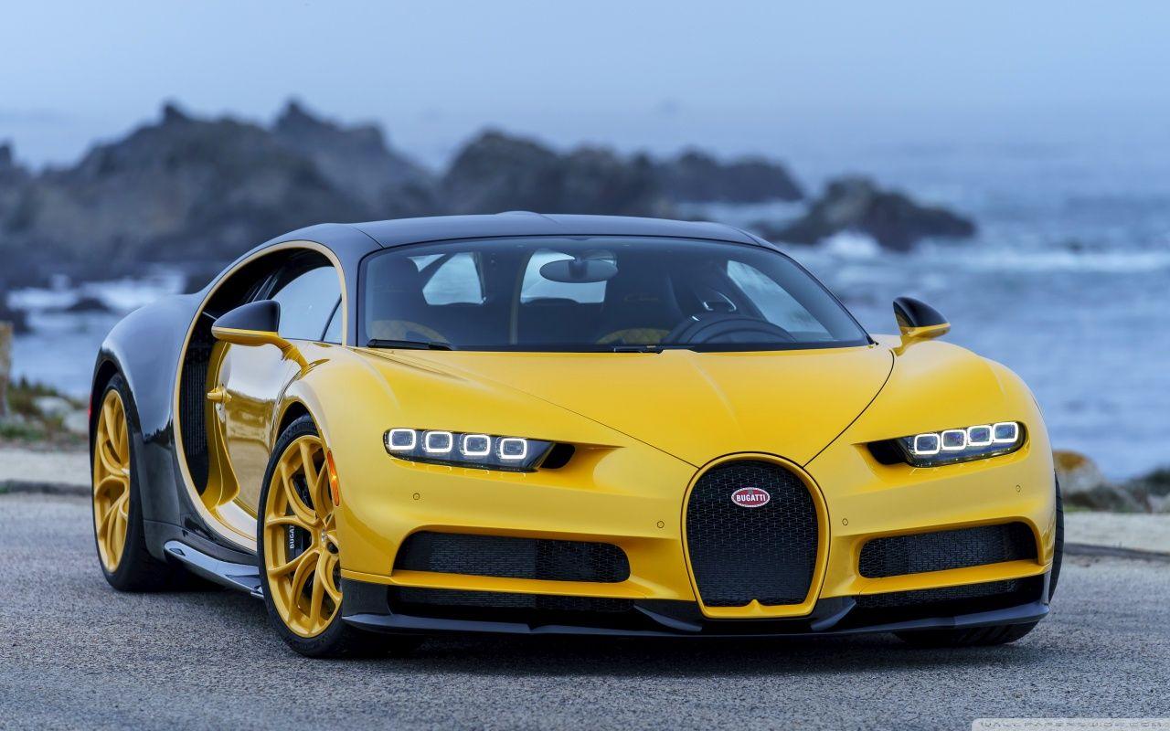 1280x800 Yellow Bugatti Wallpaper