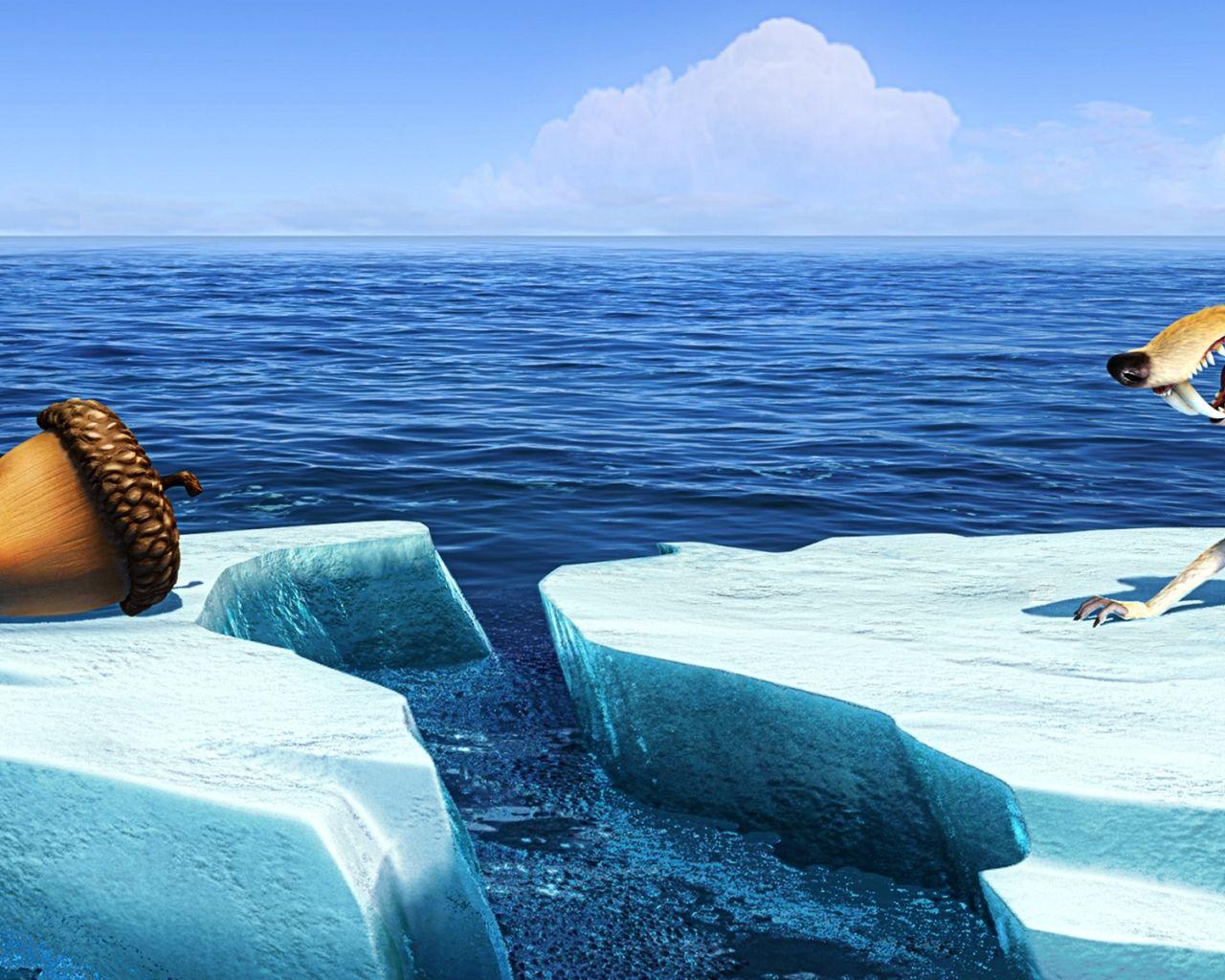 1280x1024 Free download Panoramic Wallpaper Ice Age Continental Drift